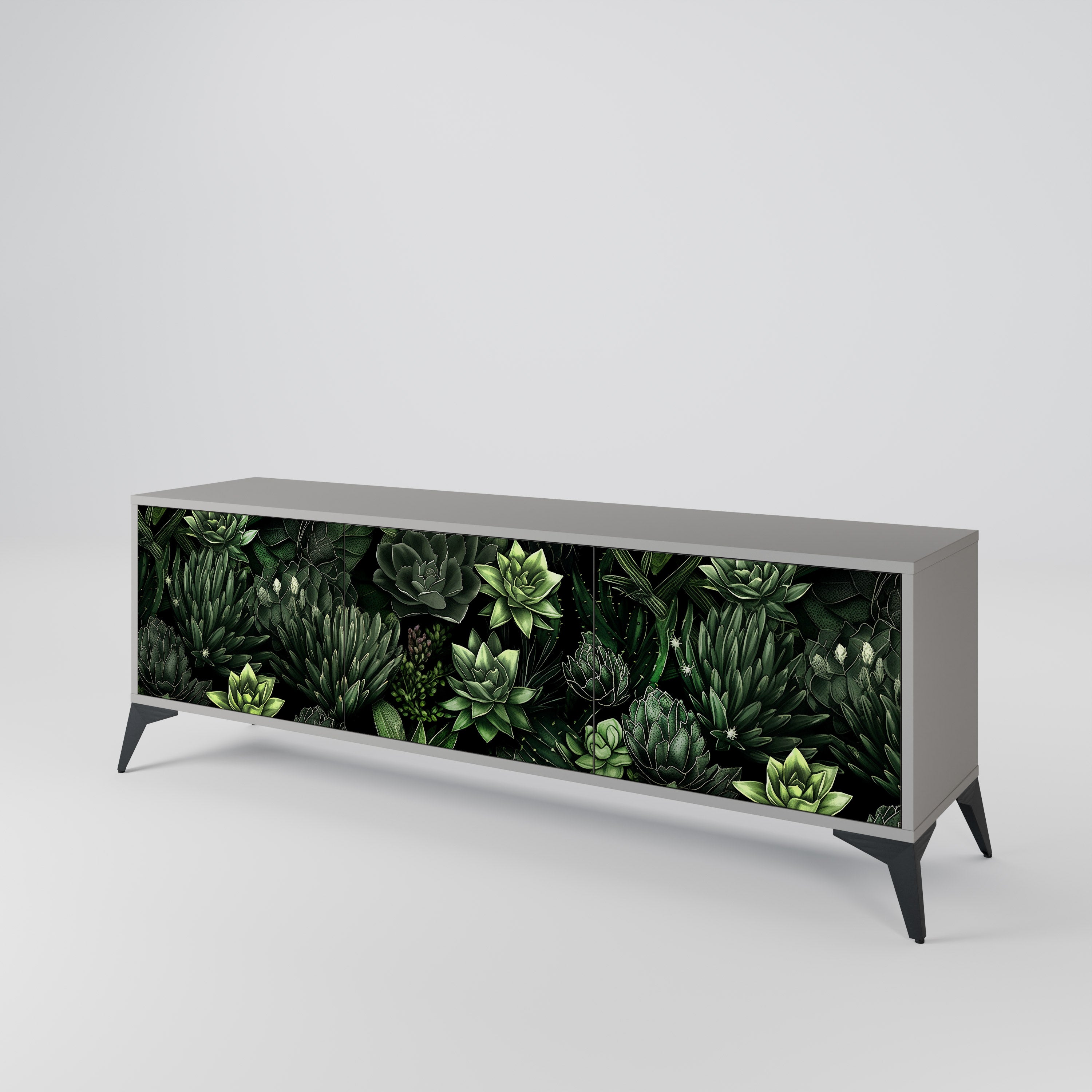 SUCCULENT JUNGLE 3-türiges TV-Lowboard
