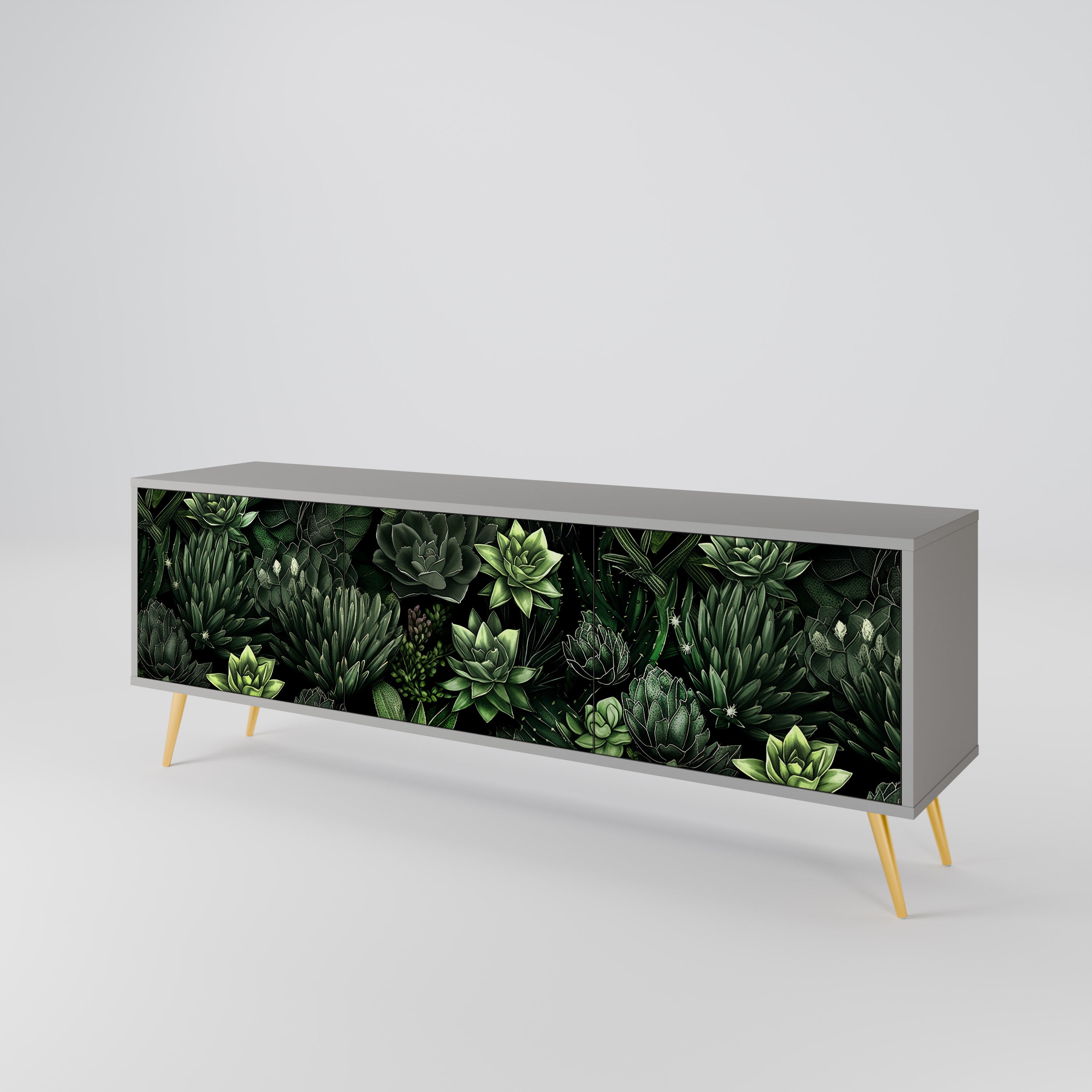 SUCCULENT JUNGLE 3-türiges TV-Lowboard