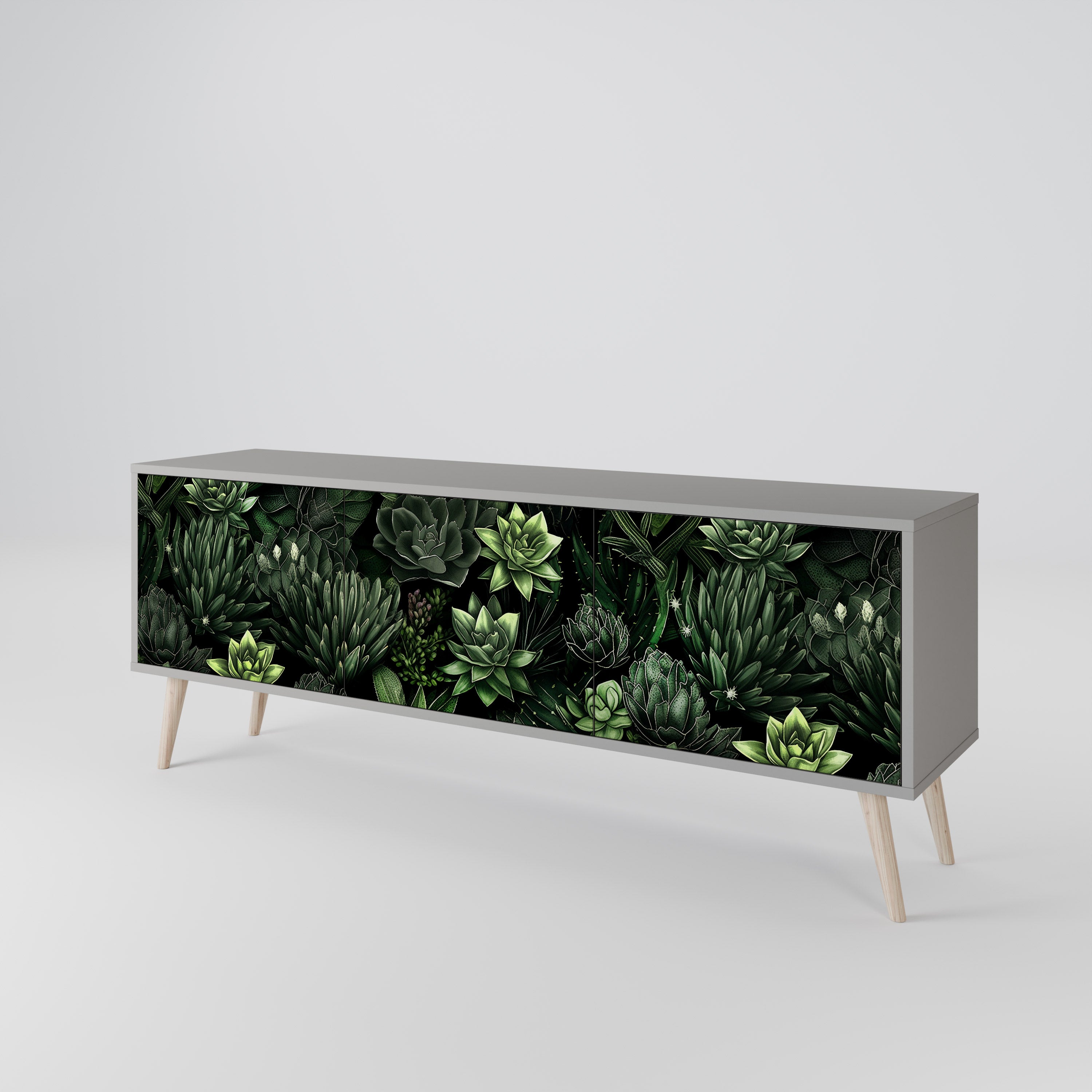 SUCCULENT JUNGLE 3-türiges TV-Lowboard