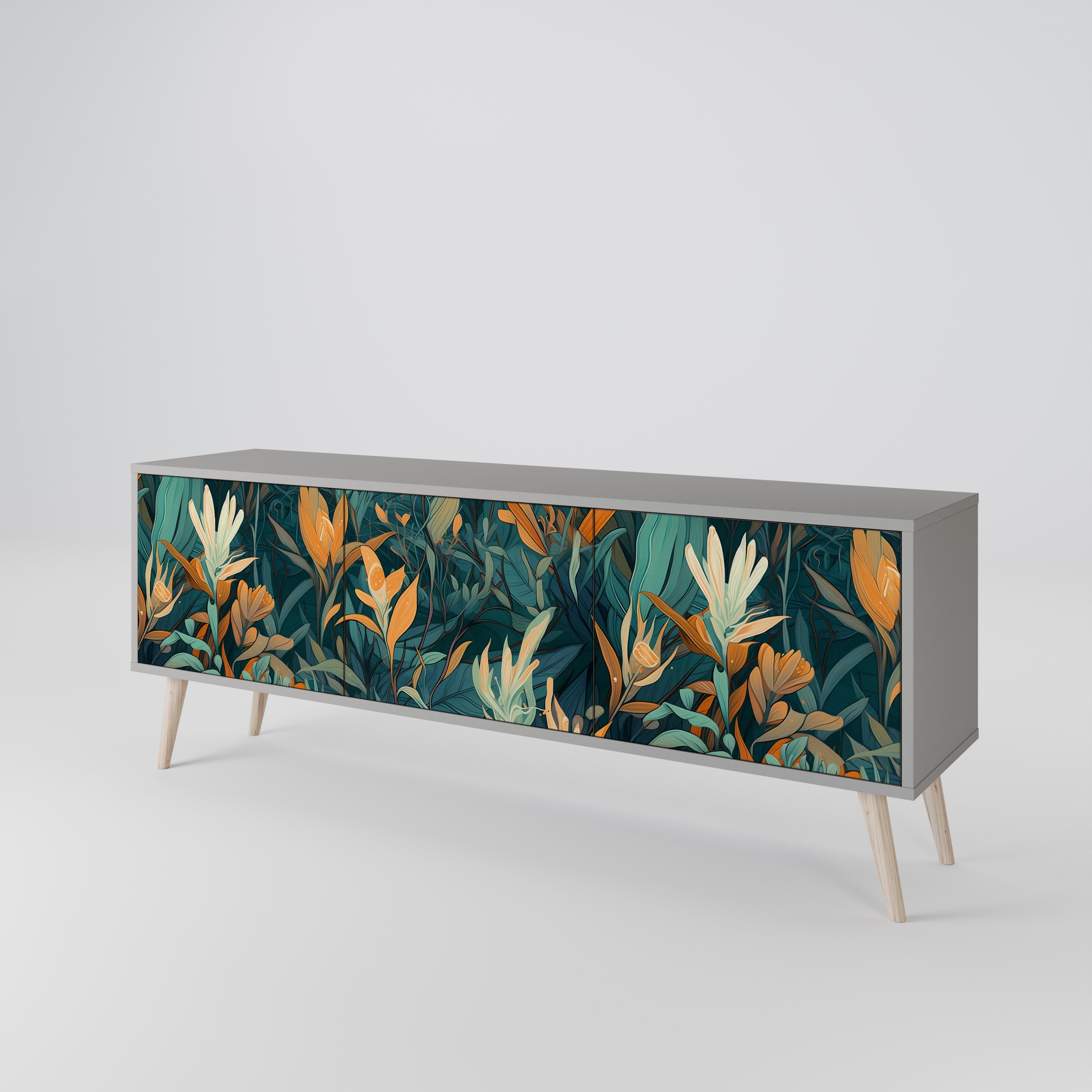 FLORAL SERENITY 3-türiges TV-Lowboard