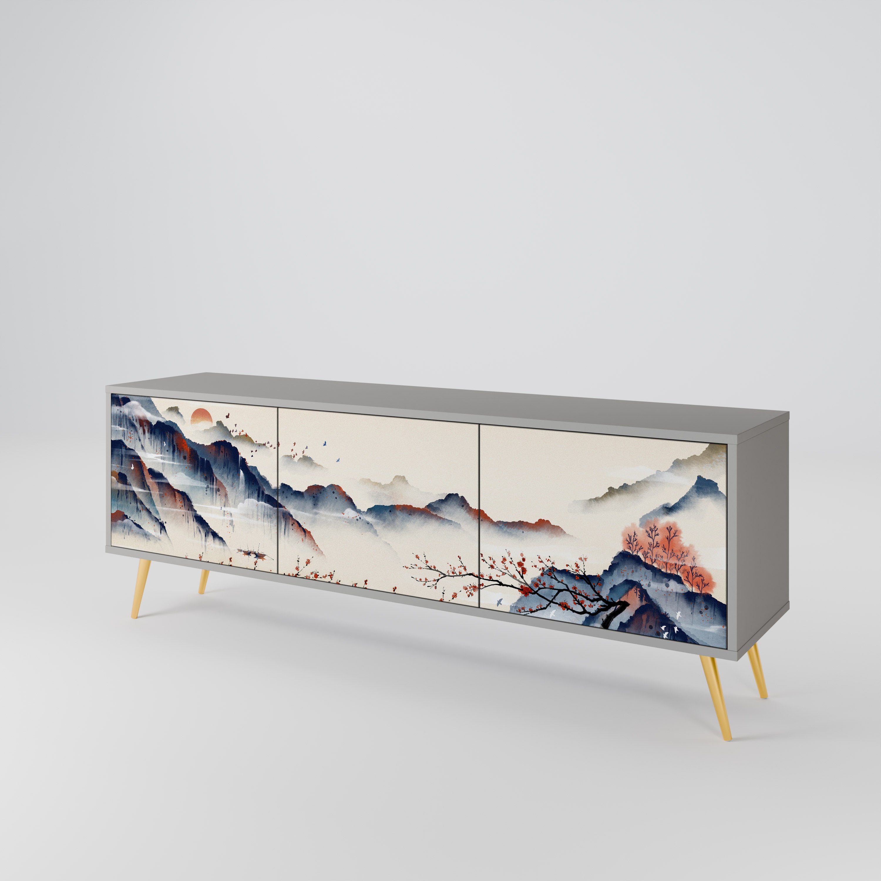 JAPANESE LANDSCAPE 3-türiges TV-Lowboard