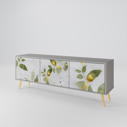 ELEGANT BOTANICS Móvel de TV de 3 Portas