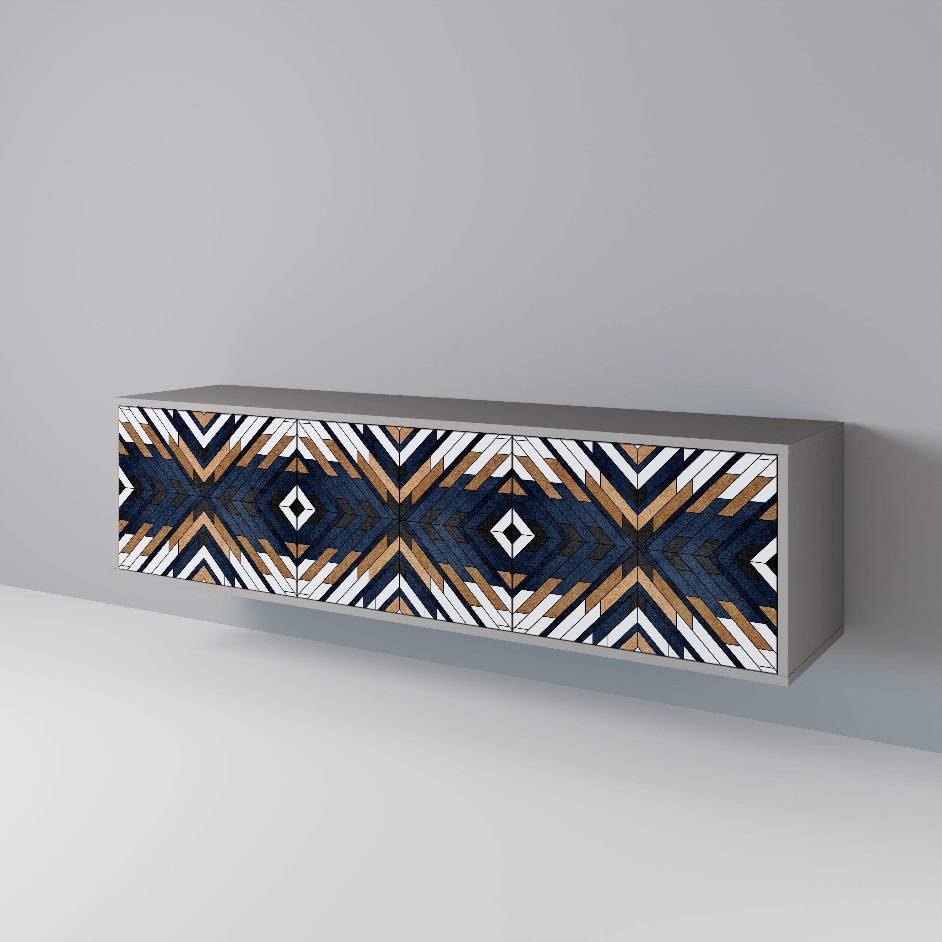 ARTFUL GEOMETRY 3-türiges TV-Lowboard