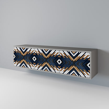 ARTFUL GEOMETRY Mueble de TV de 3 Puertas