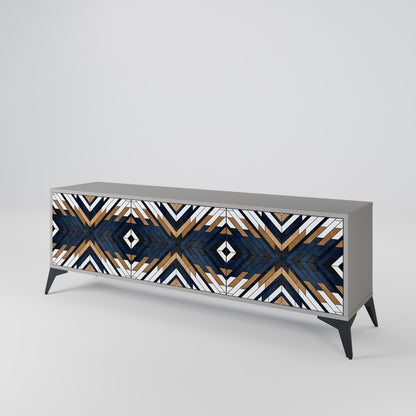 ARTFUL GEOMETRY Mueble de TV de 3 Puertas