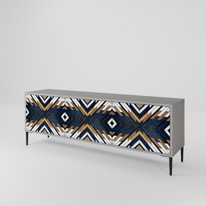 ARTFUL GEOMETRY Mueble de TV de 3 Puertas