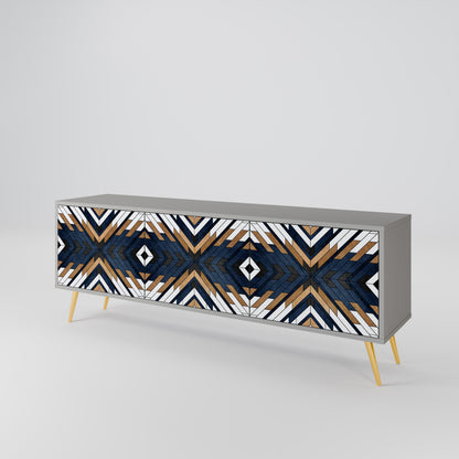 ARTFUL GEOMETRY Mueble de TV de 3 Puertas