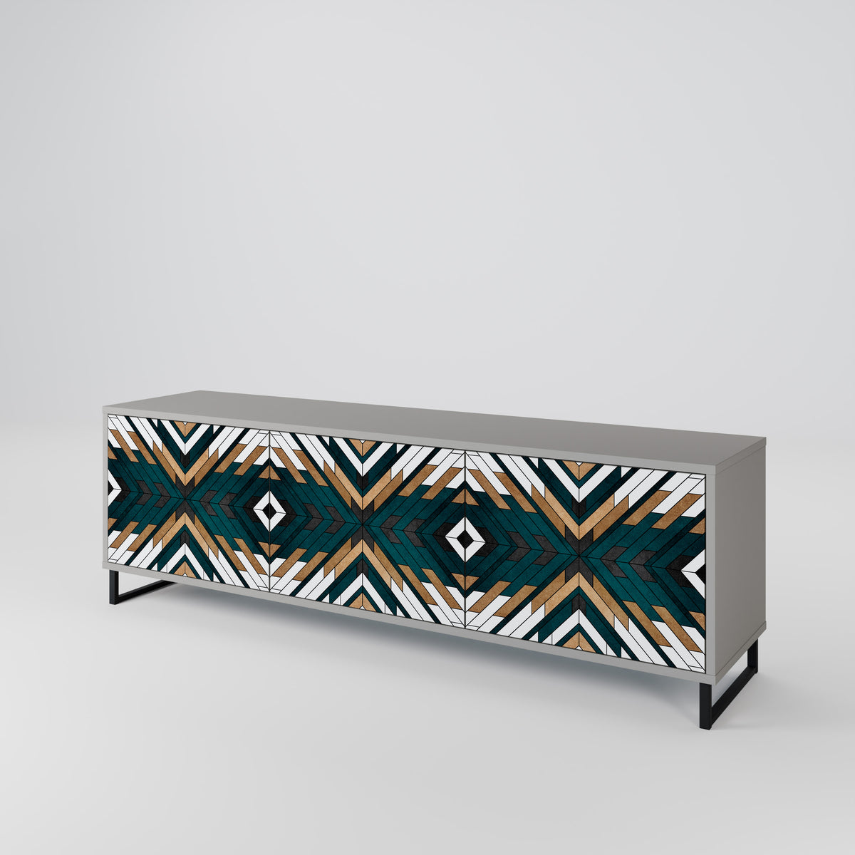ARTISTIC GEOMETRY 3-türiges TV-Lowboard