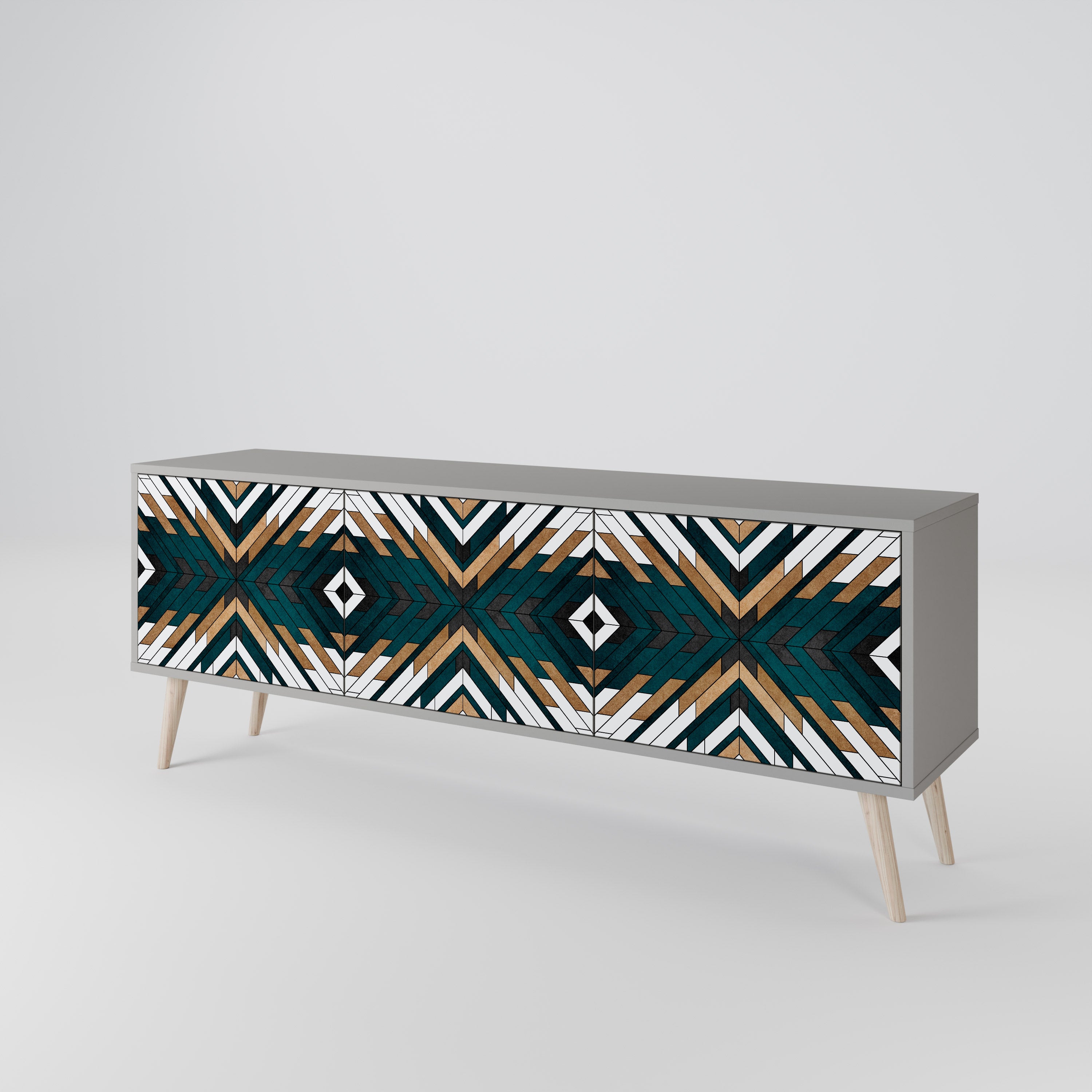 ARTISTIC GEOMETRY 3-türiges TV-Lowboard
