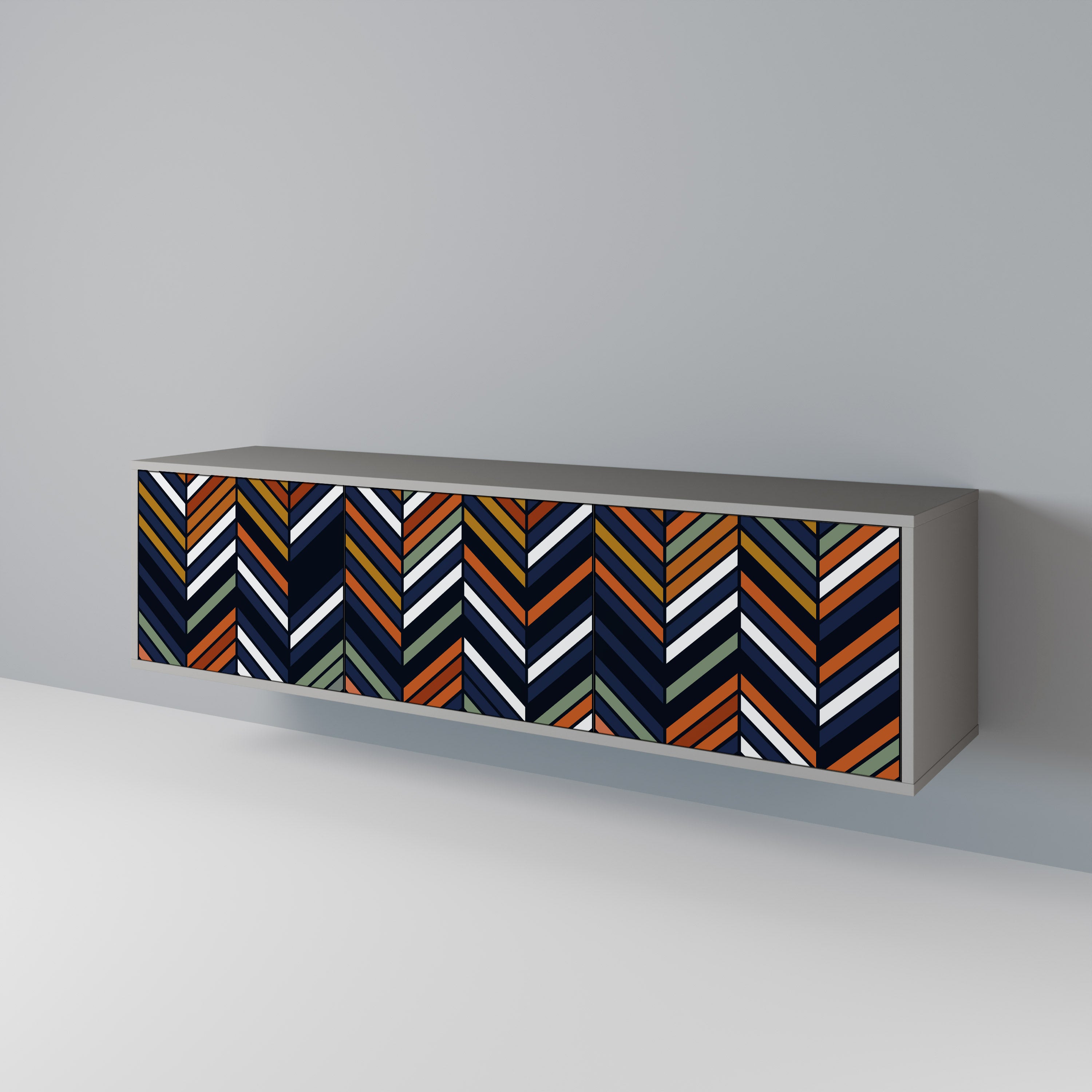 VIBRANT PATCHWORK 3-türiges TV-Lowboard