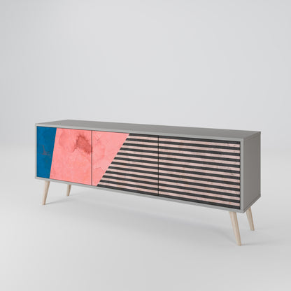GLAMOROUS STRIPE Έπιπλο τηλεόρασης 3-θυρών