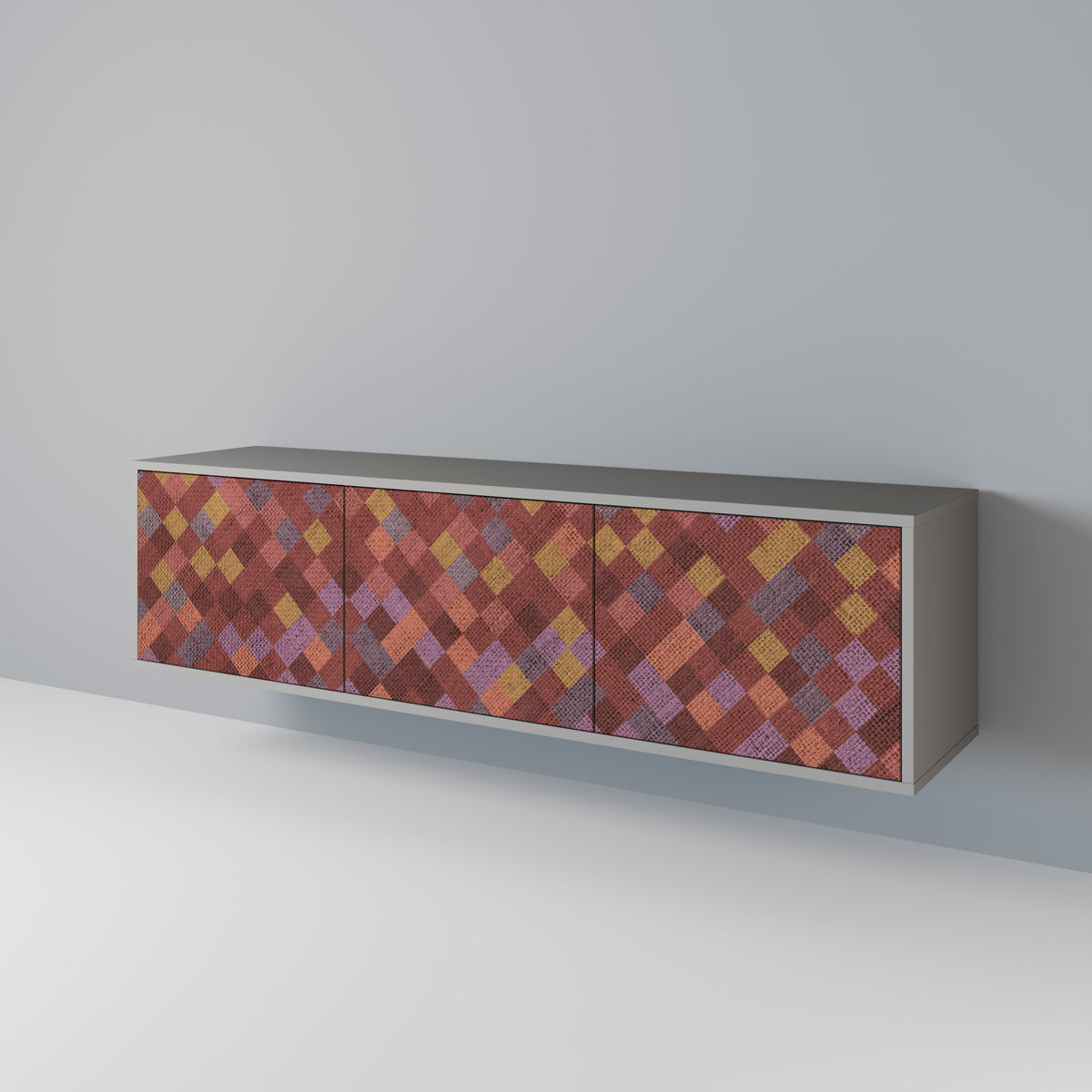 PAINTED SQUARES 3-türiges TV-Lowboard