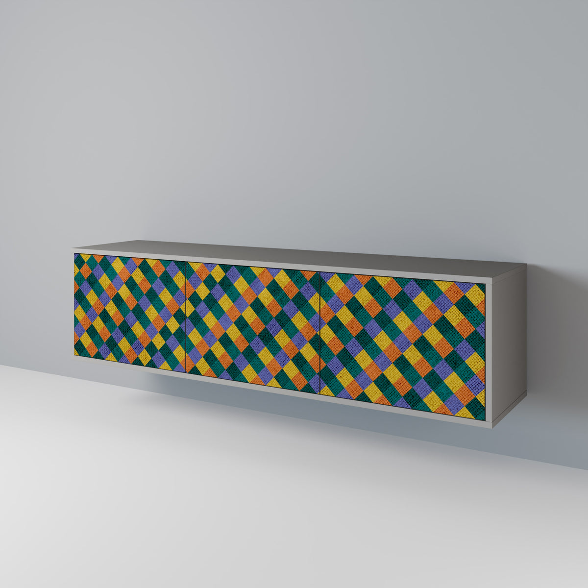 PAINTED SQUARES MIX 3-türiges TV-Lowboard