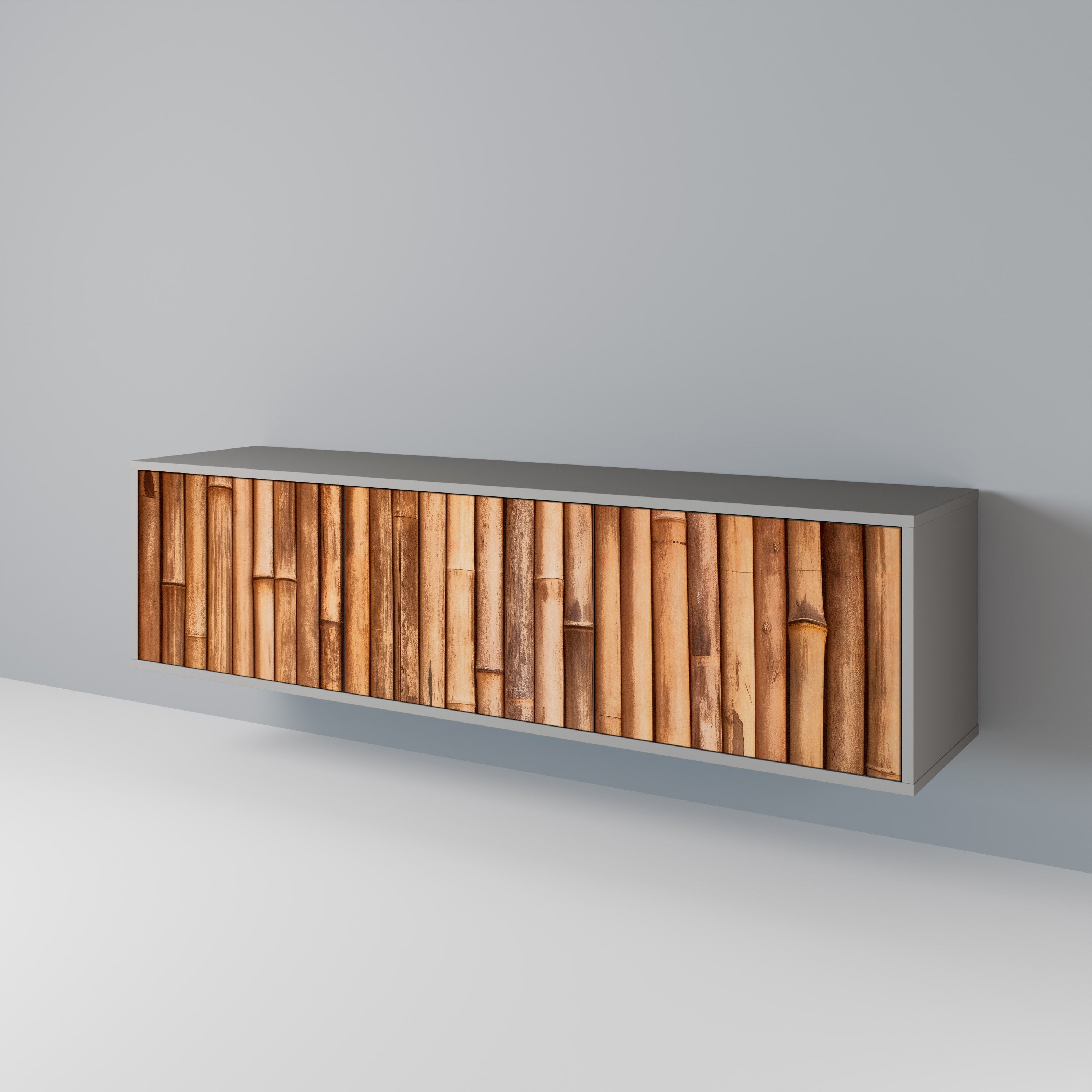 NATURAL WOOD Mueble de TV de 3 Puertas