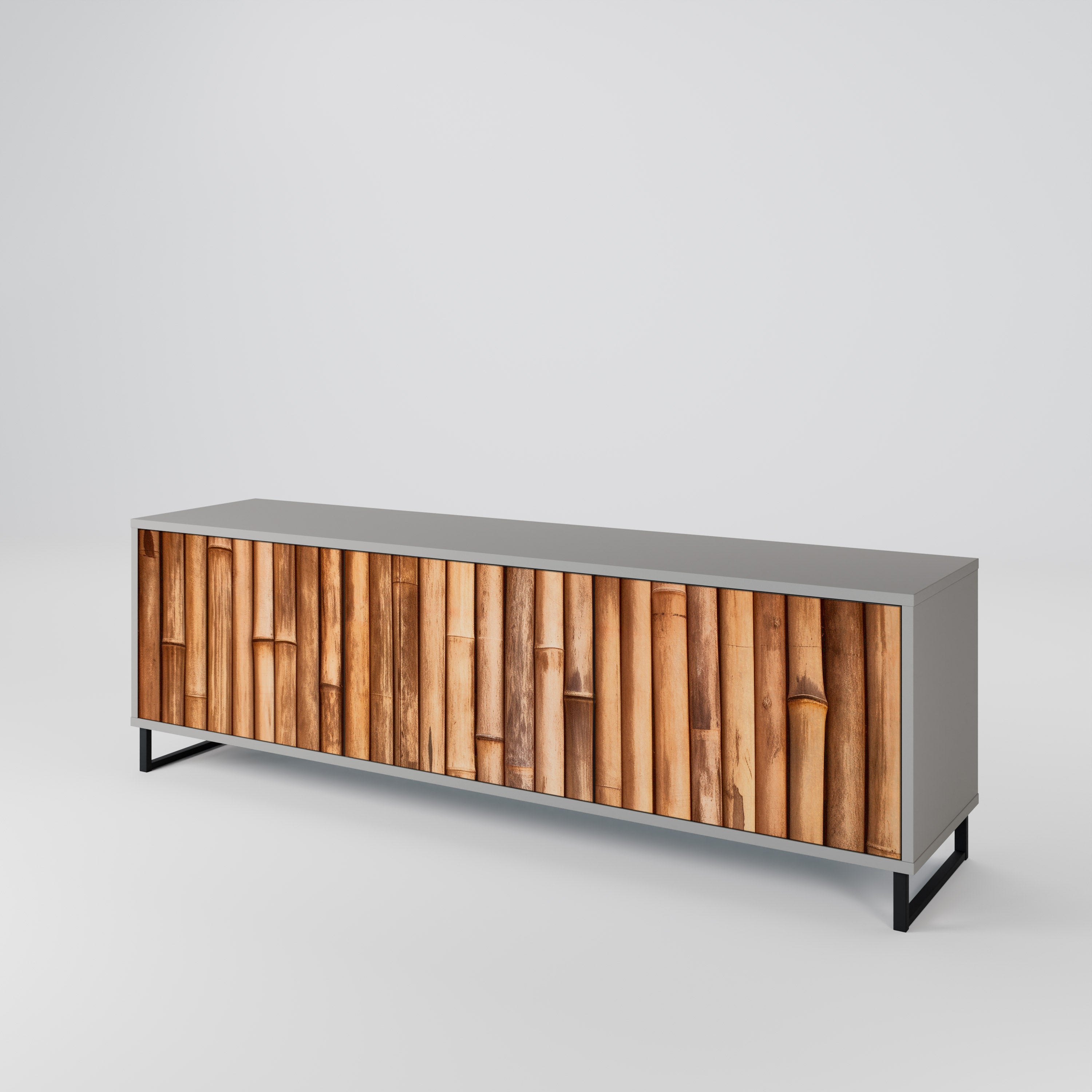 NATURAL WOOD Mueble de TV de 3 Puertas