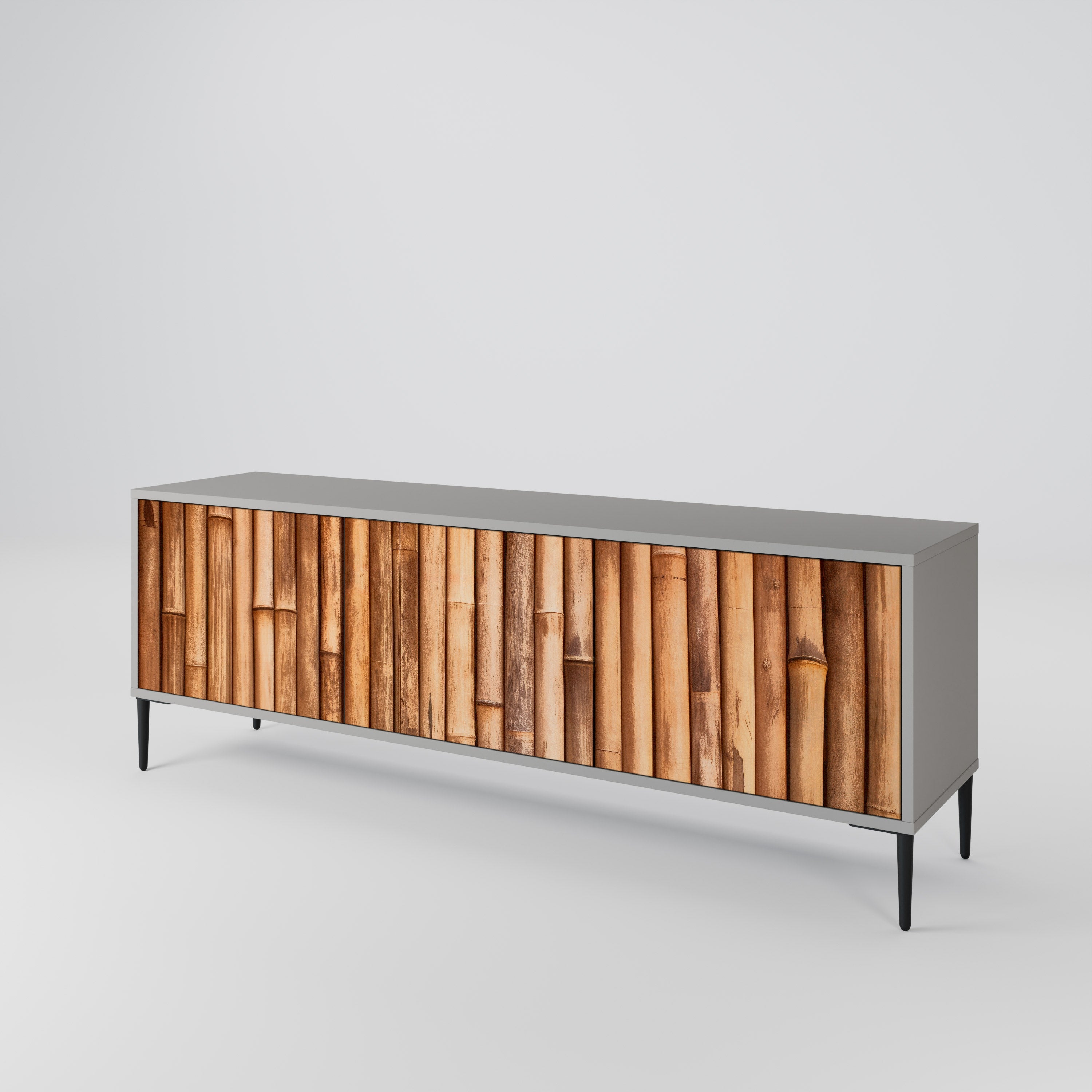 NATURAL WOOD Mueble de TV de 3 Puertas