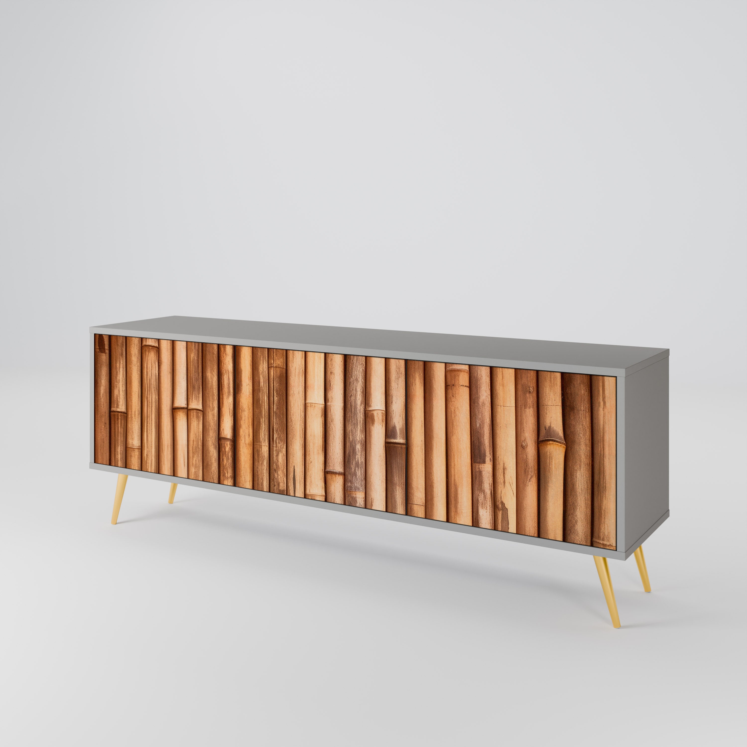 NATURAL WOOD Mueble de TV de 3 Puertas