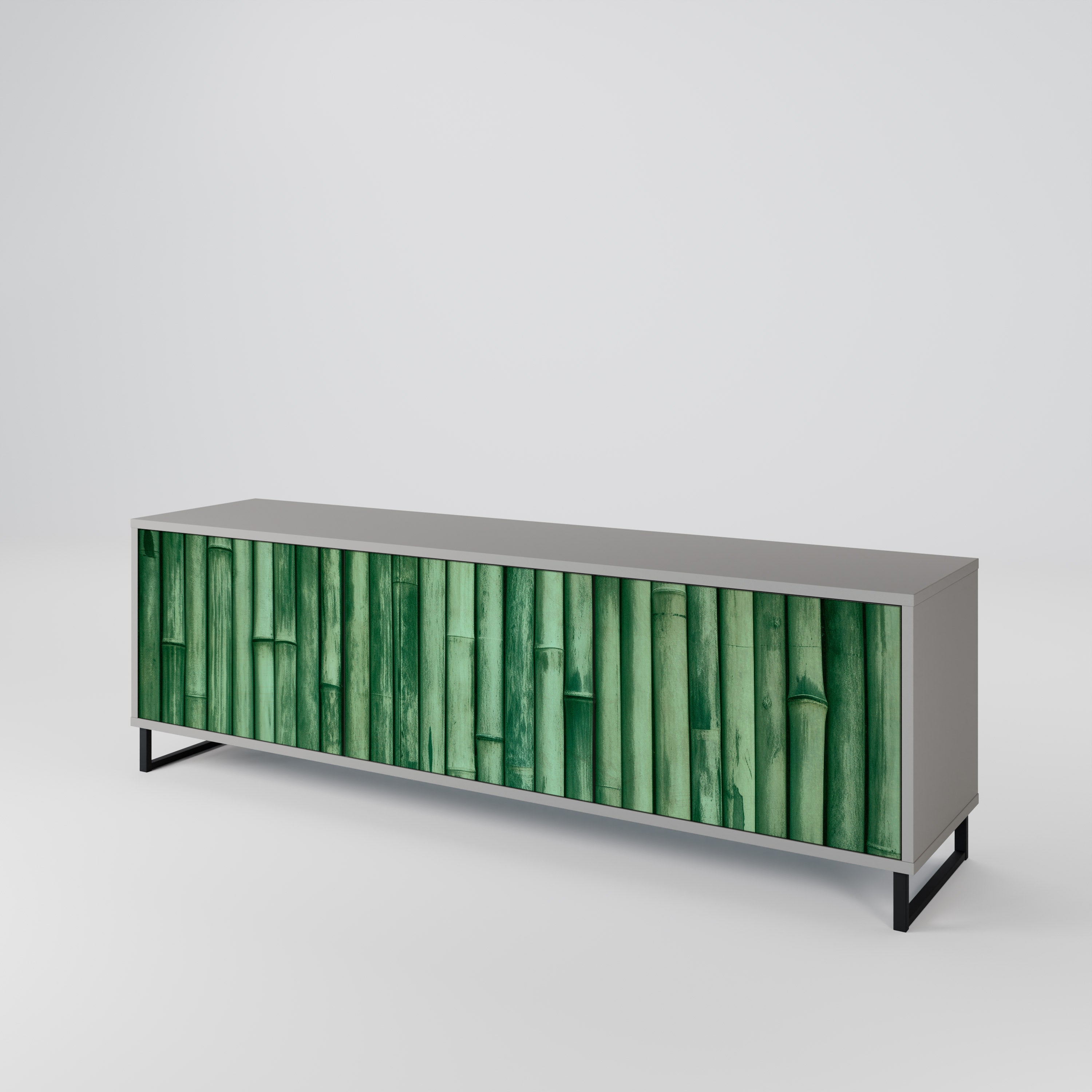 NATURAL GREEN Mueble de TV de 3 Puertas