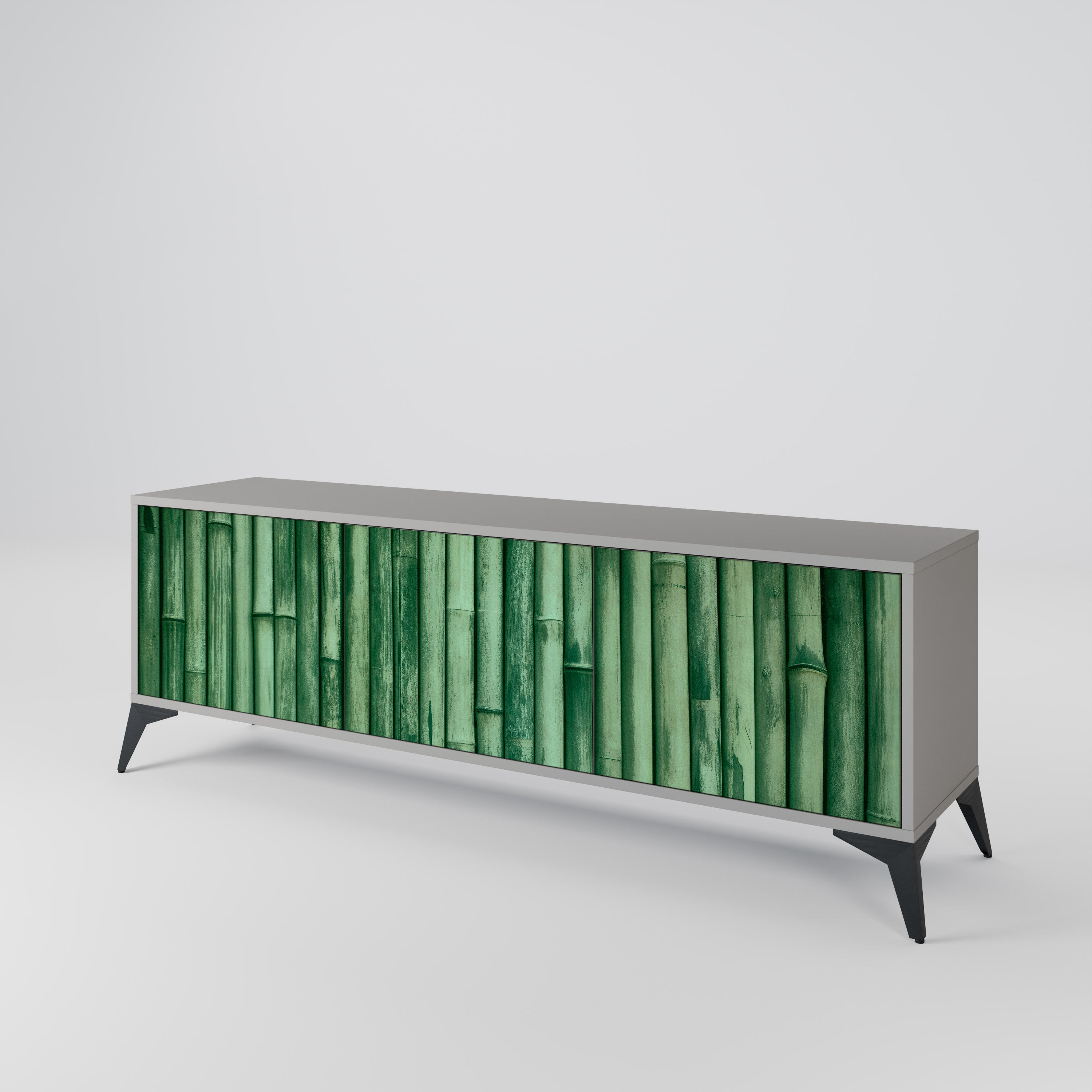 NATURAL GREEN Mueble de TV de 3 Puertas