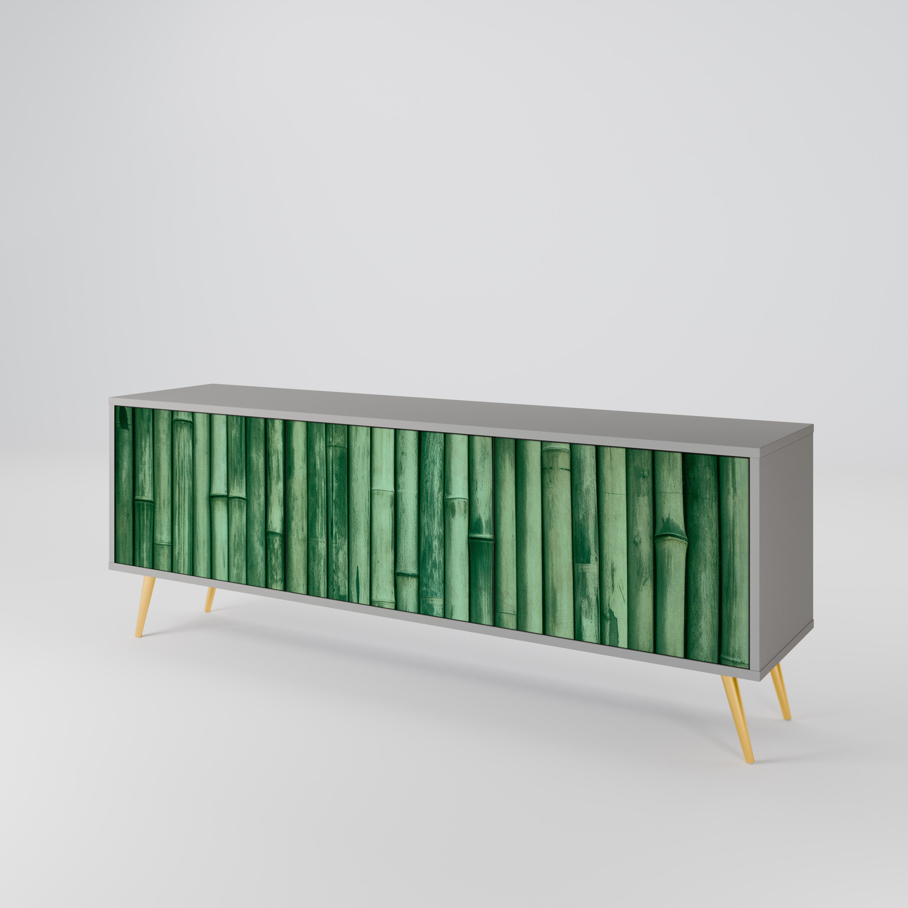 NATURAL GREEN Mueble de TV de 3 Puertas