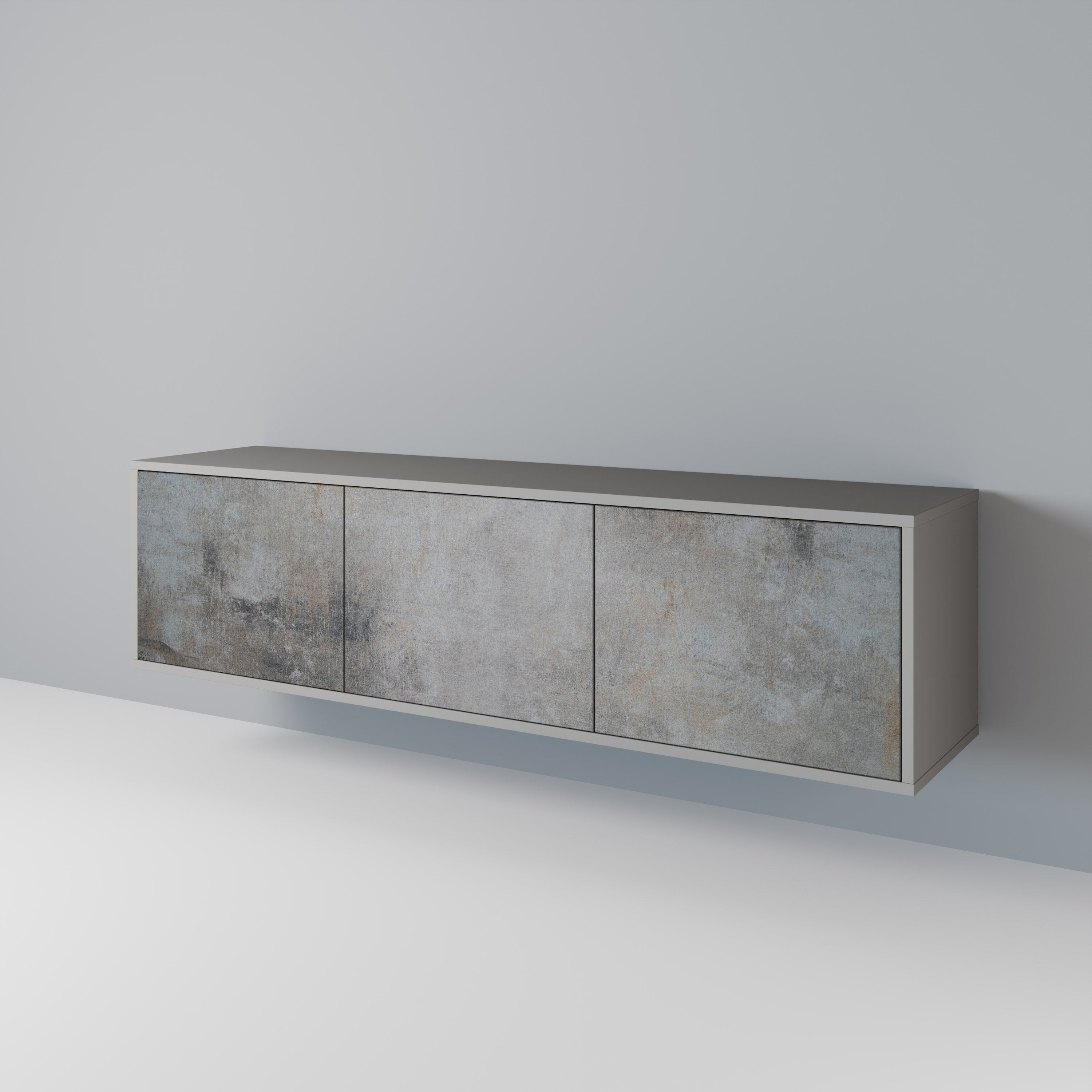 CONCRETE WALL Mueble de TV de 3 Puertas