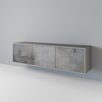 CONCRETE WALL Mueble de TV de 3 Puertas