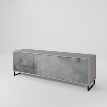 CONCRETE WALL Mueble de TV de 3 Puertas