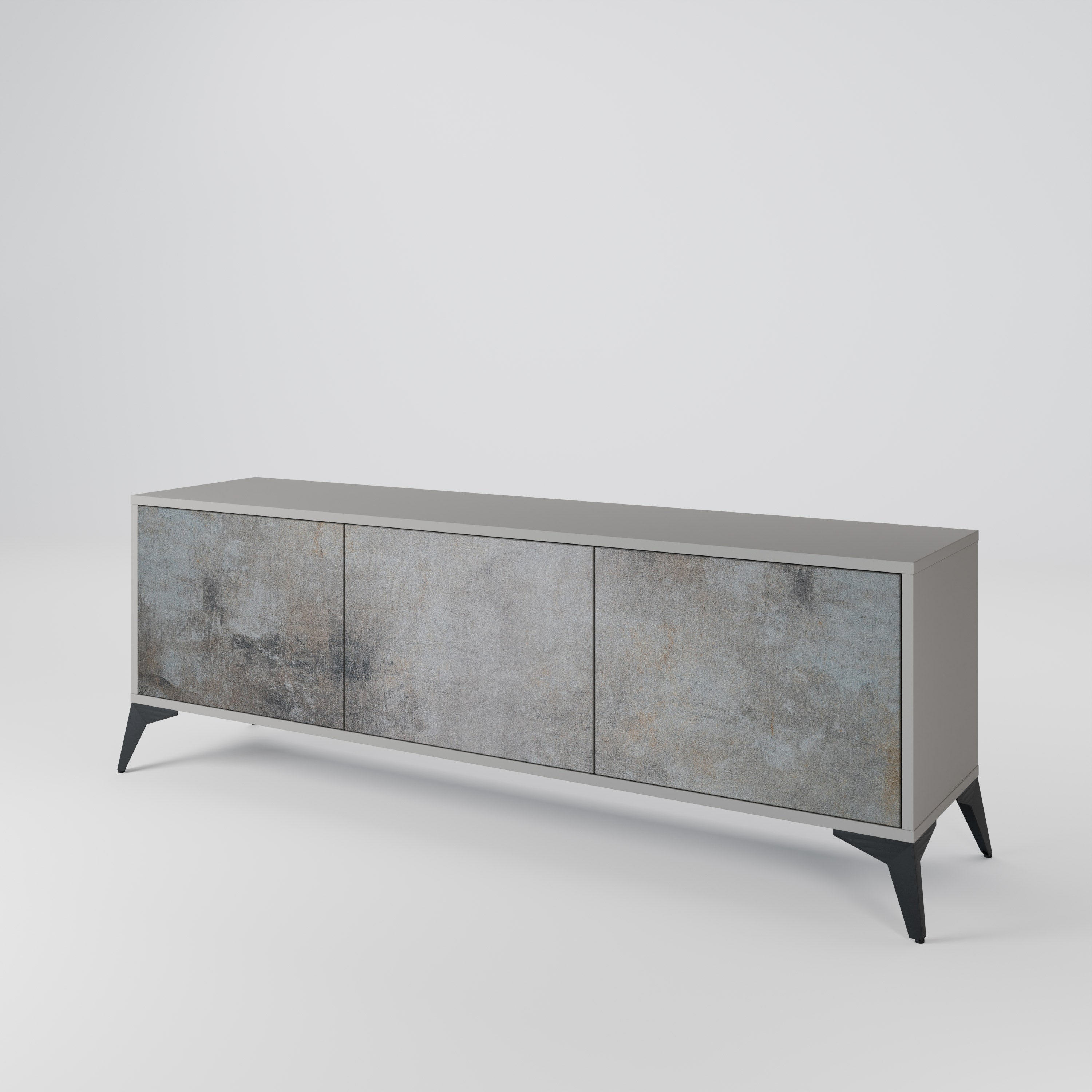 CONCRETE WALL Mueble de TV de 3 Puertas