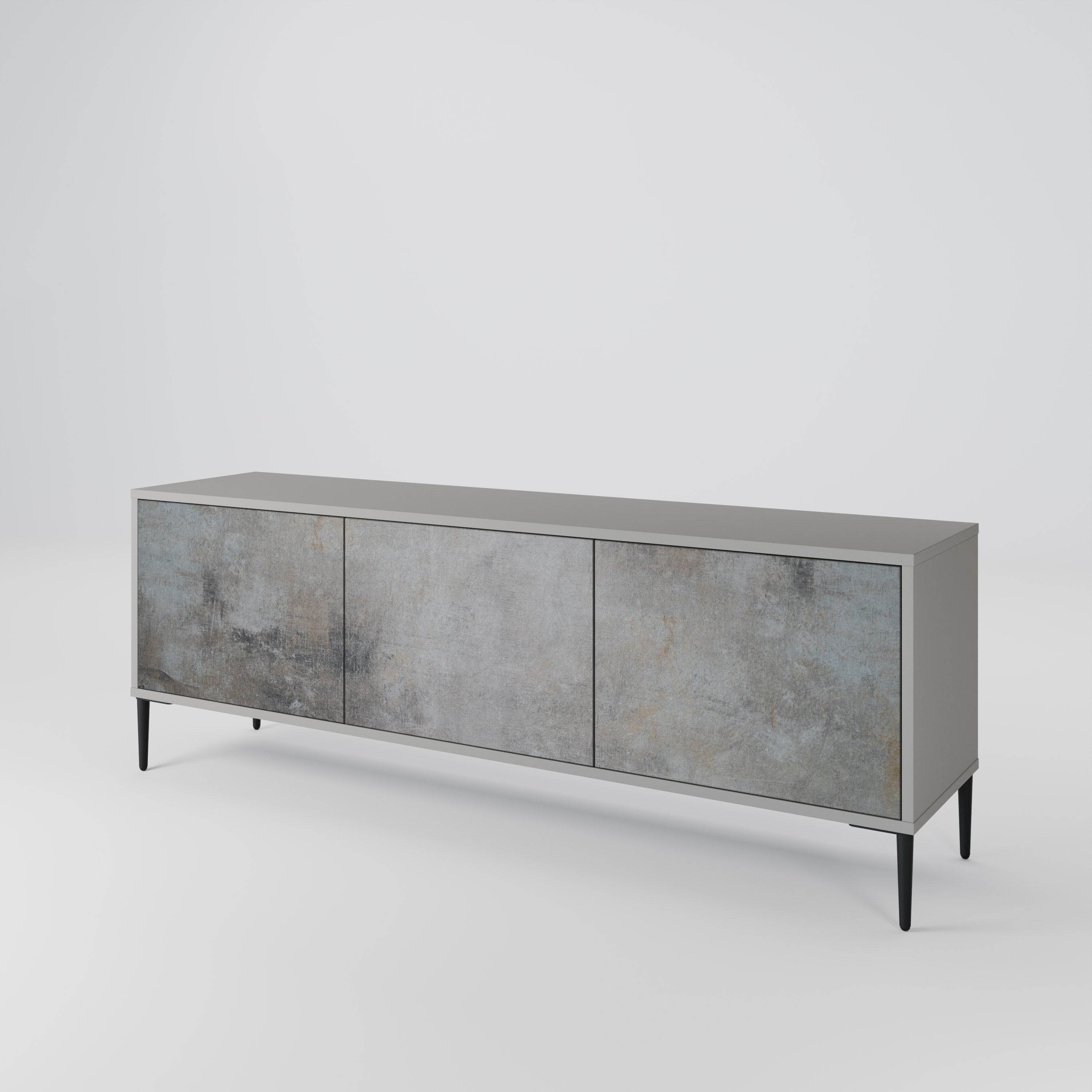 CONCRETE WALL Mueble de TV de 3 Puertas