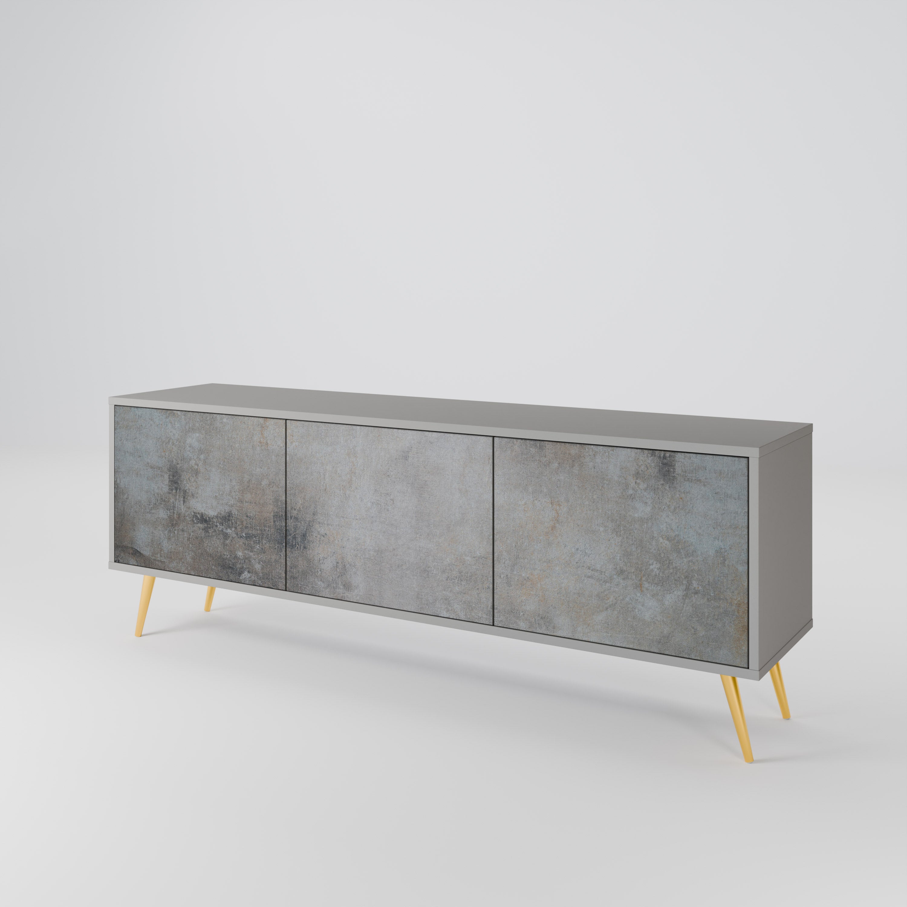 CONCRETE WALL Mueble de TV de 3 Puertas