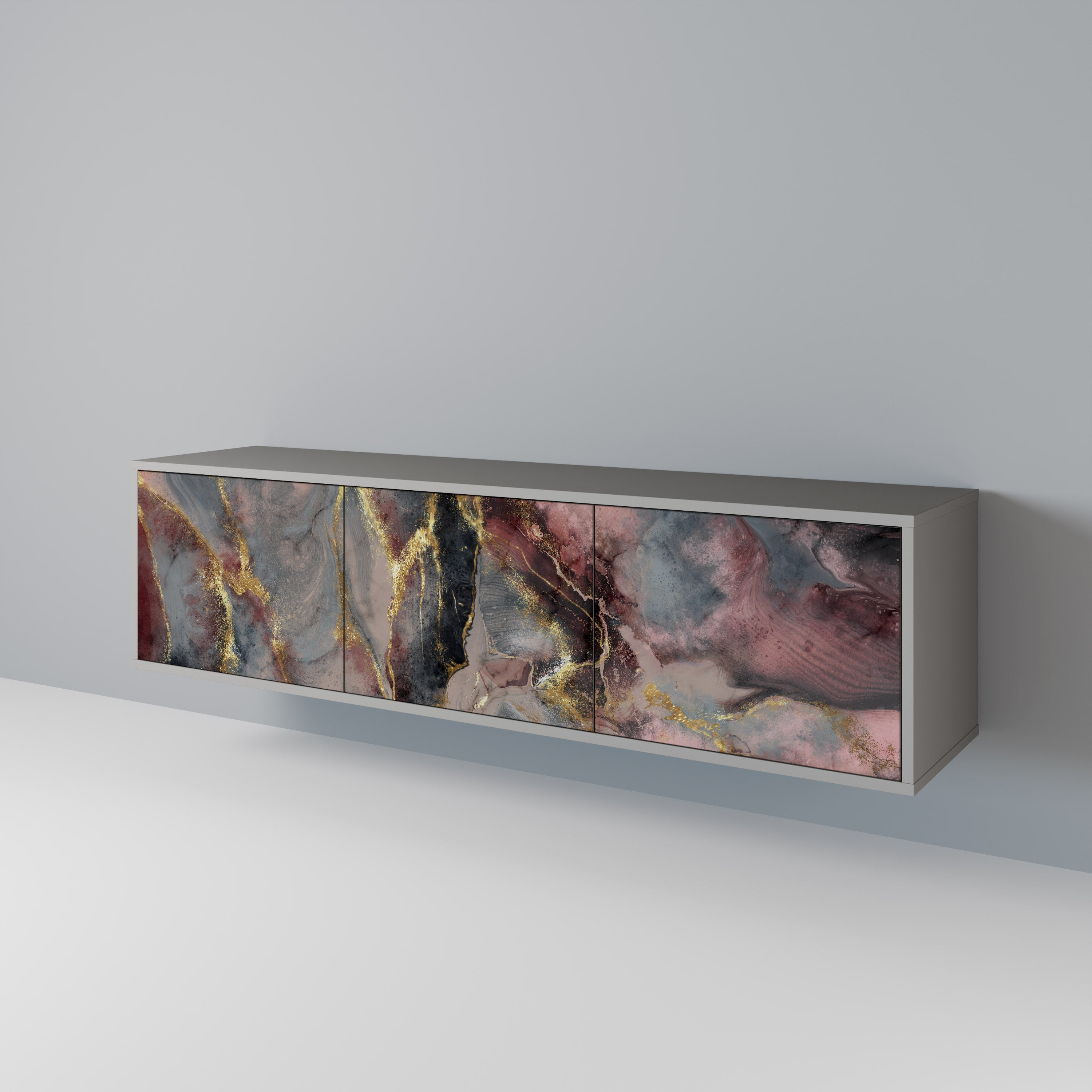 GOLDEN TIDES Mueble de TV de 3 Puertas