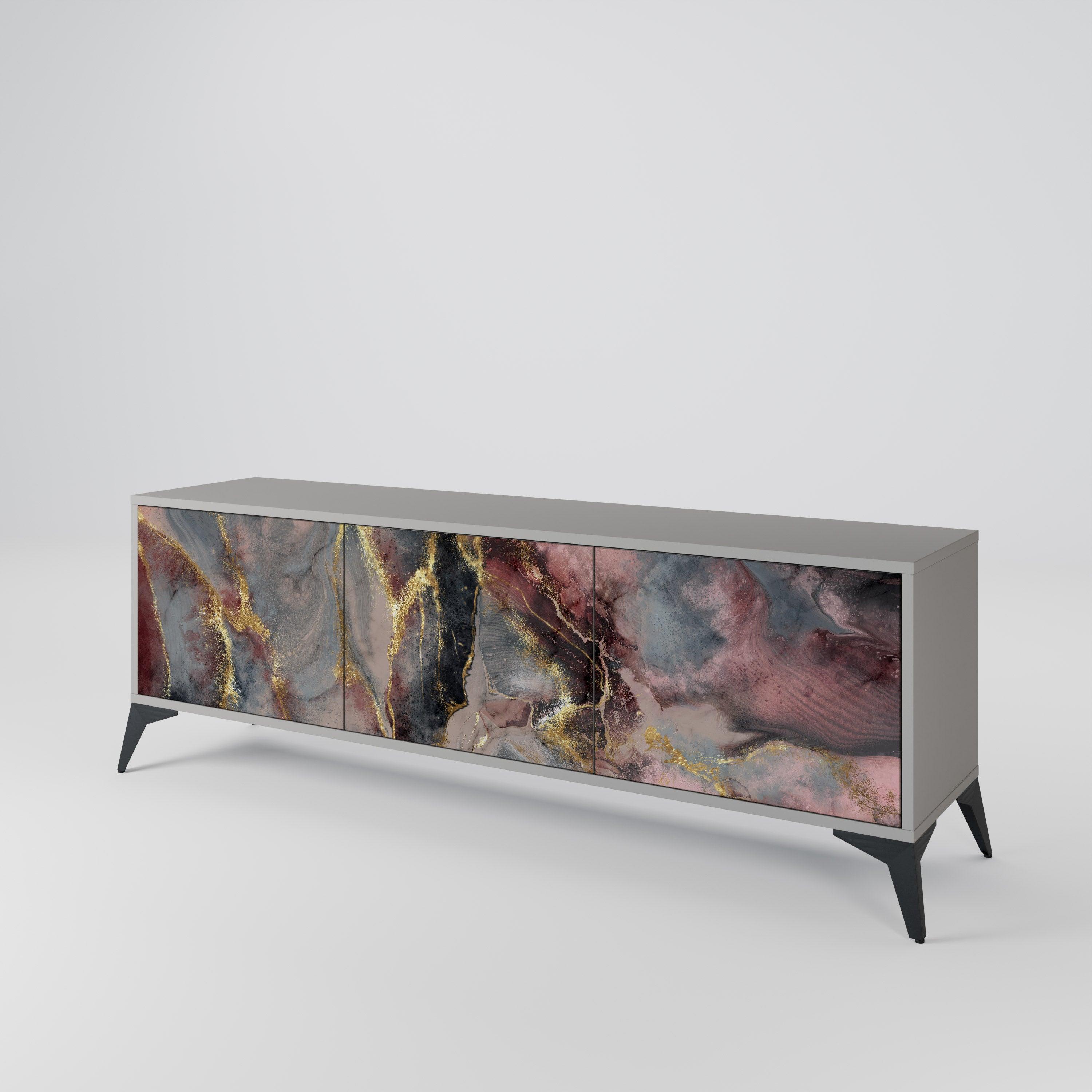 GOLDEN TIDES Mueble de TV de 3 Puertas