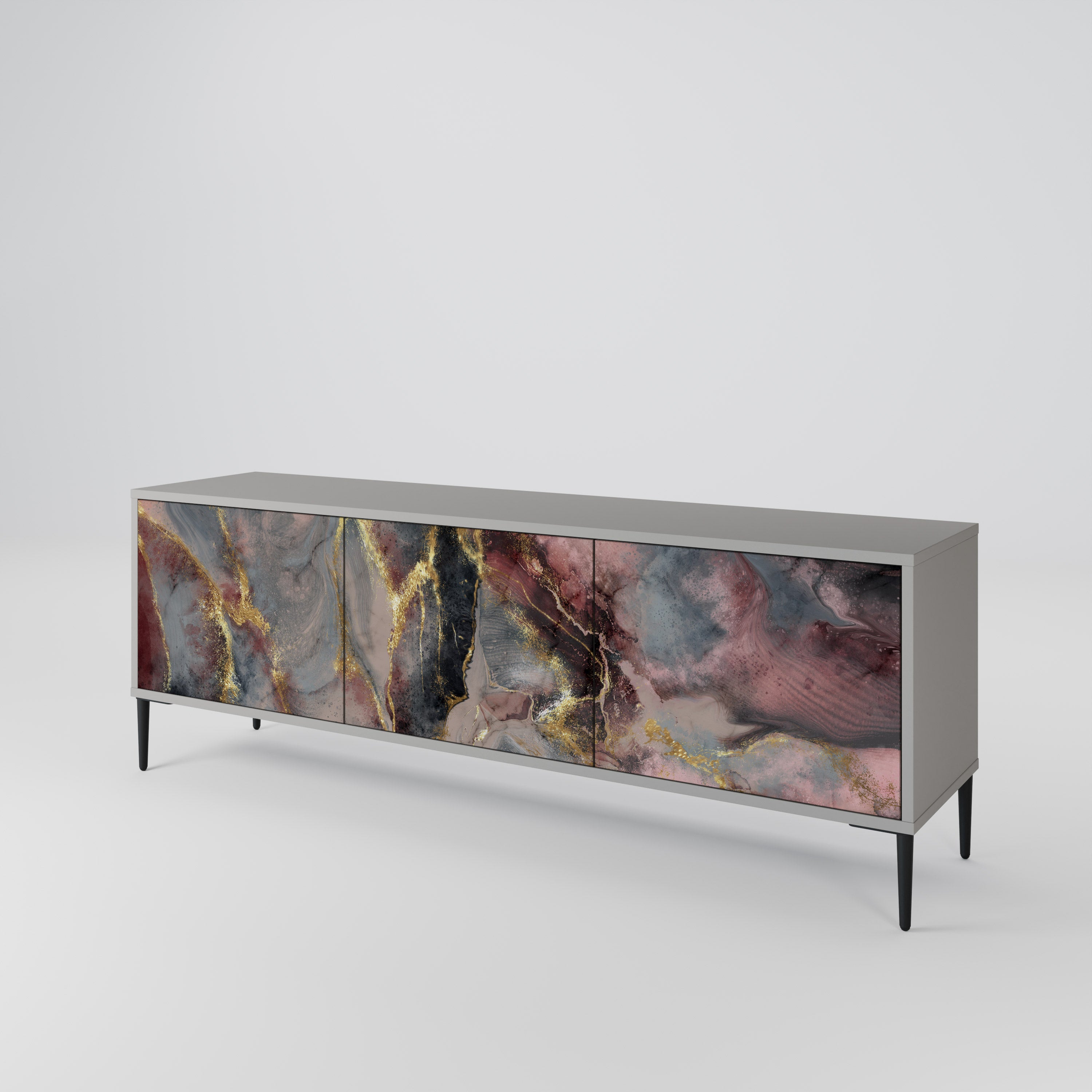 GOLDEN TIDES Mueble de TV de 3 Puertas