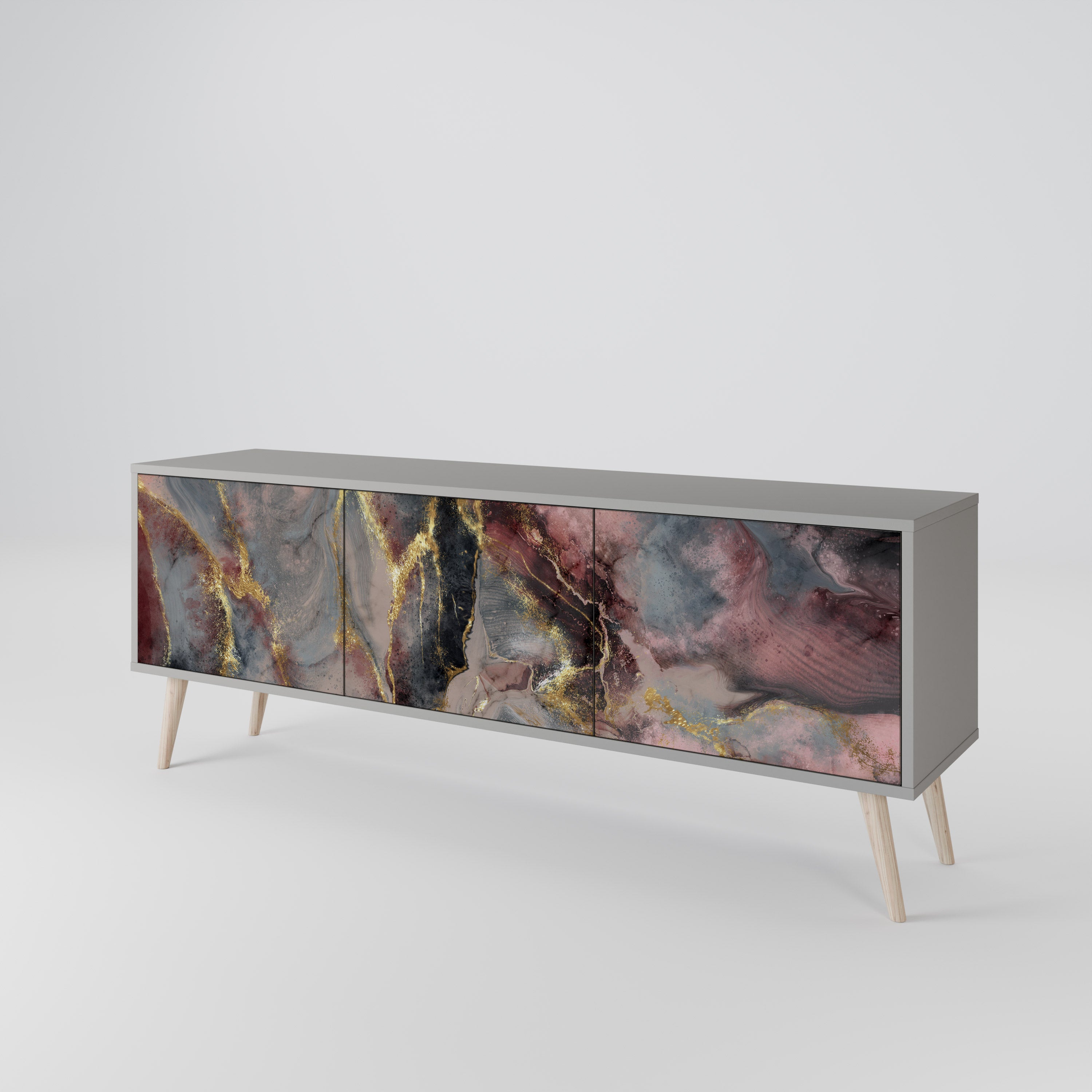 GOLDEN TIDES Mueble de TV de 3 Puertas