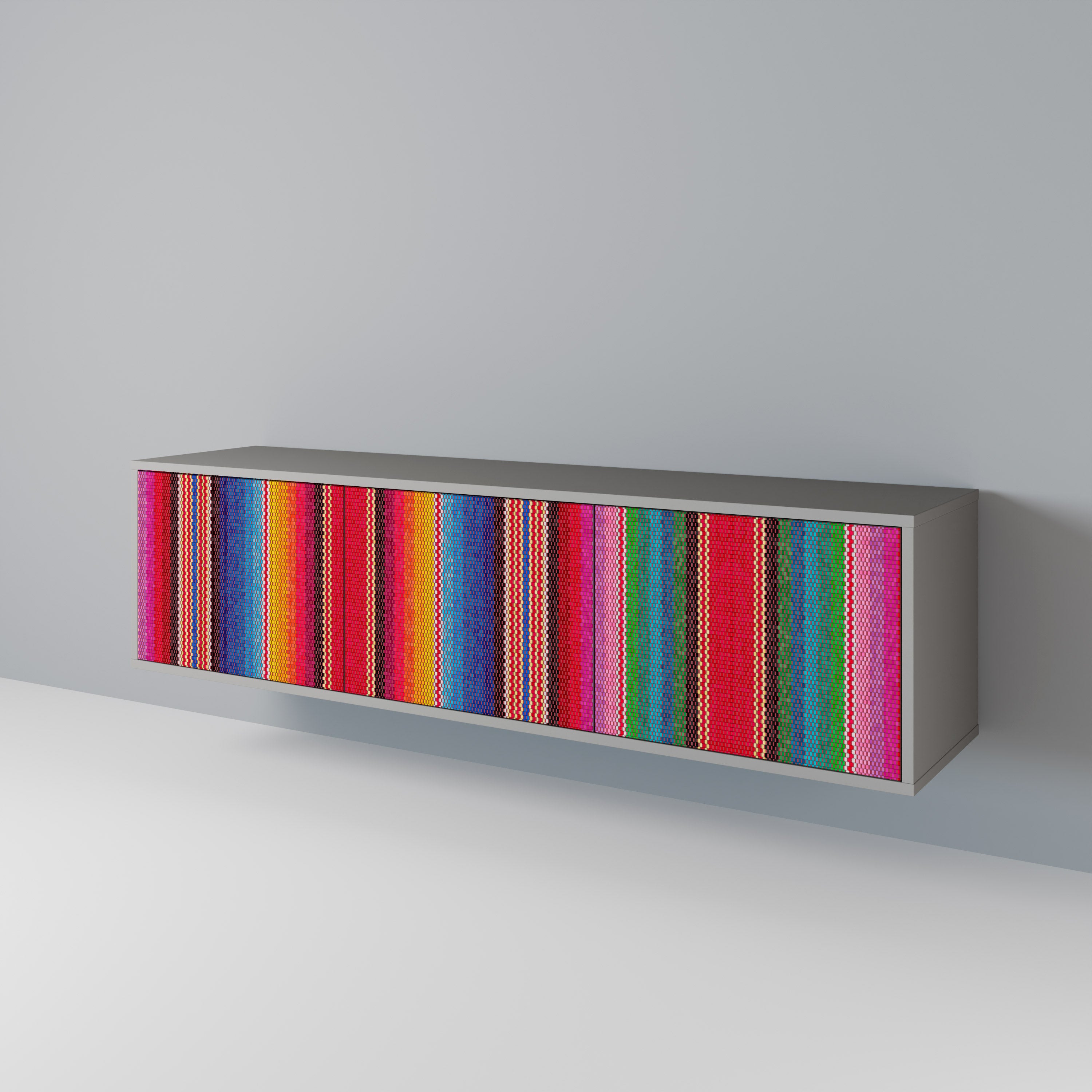 ETHNIC MEXICAN Mueble de TV de 3 Puertas
