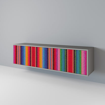 ETHNIC MEXICAN Mueble de TV de 3 Puertas