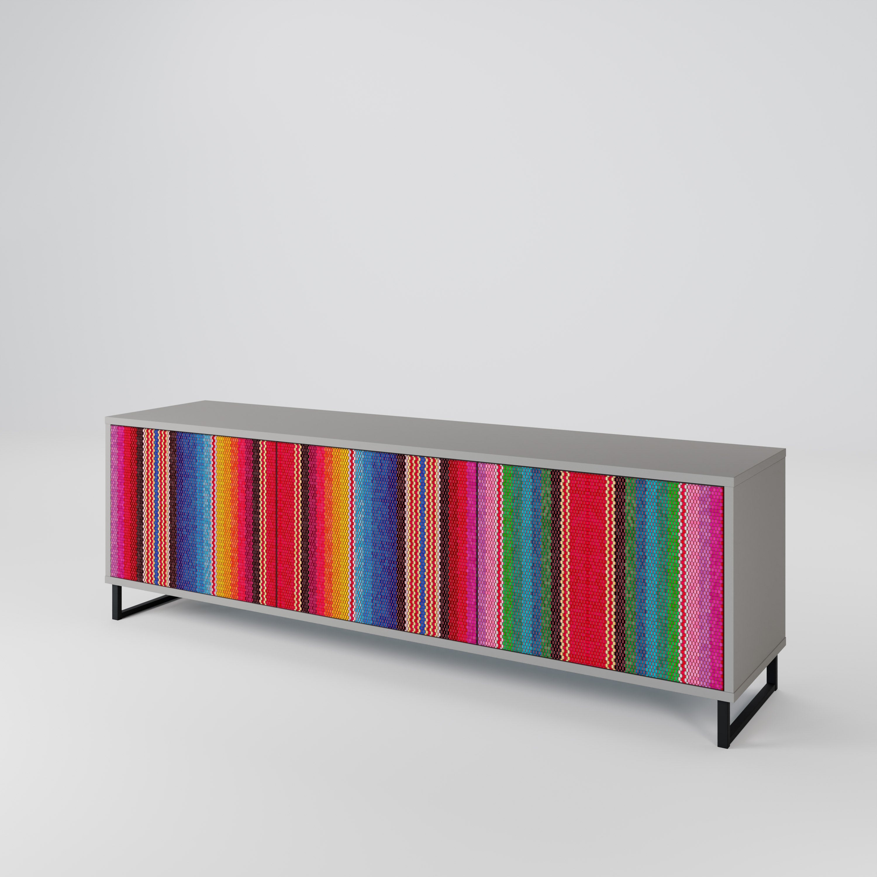 ETHNIC MEXICAN Mueble de TV de 3 Puertas