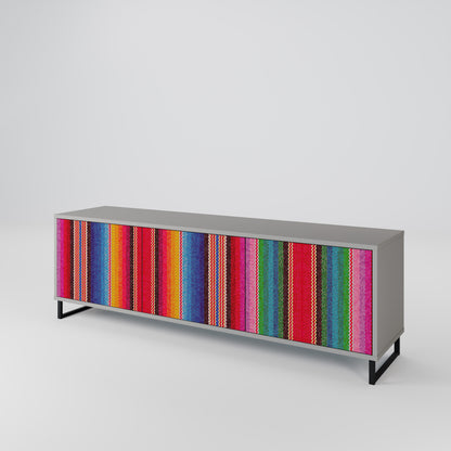 ETHNIC MEXICAN Mueble de TV de 3 Puertas