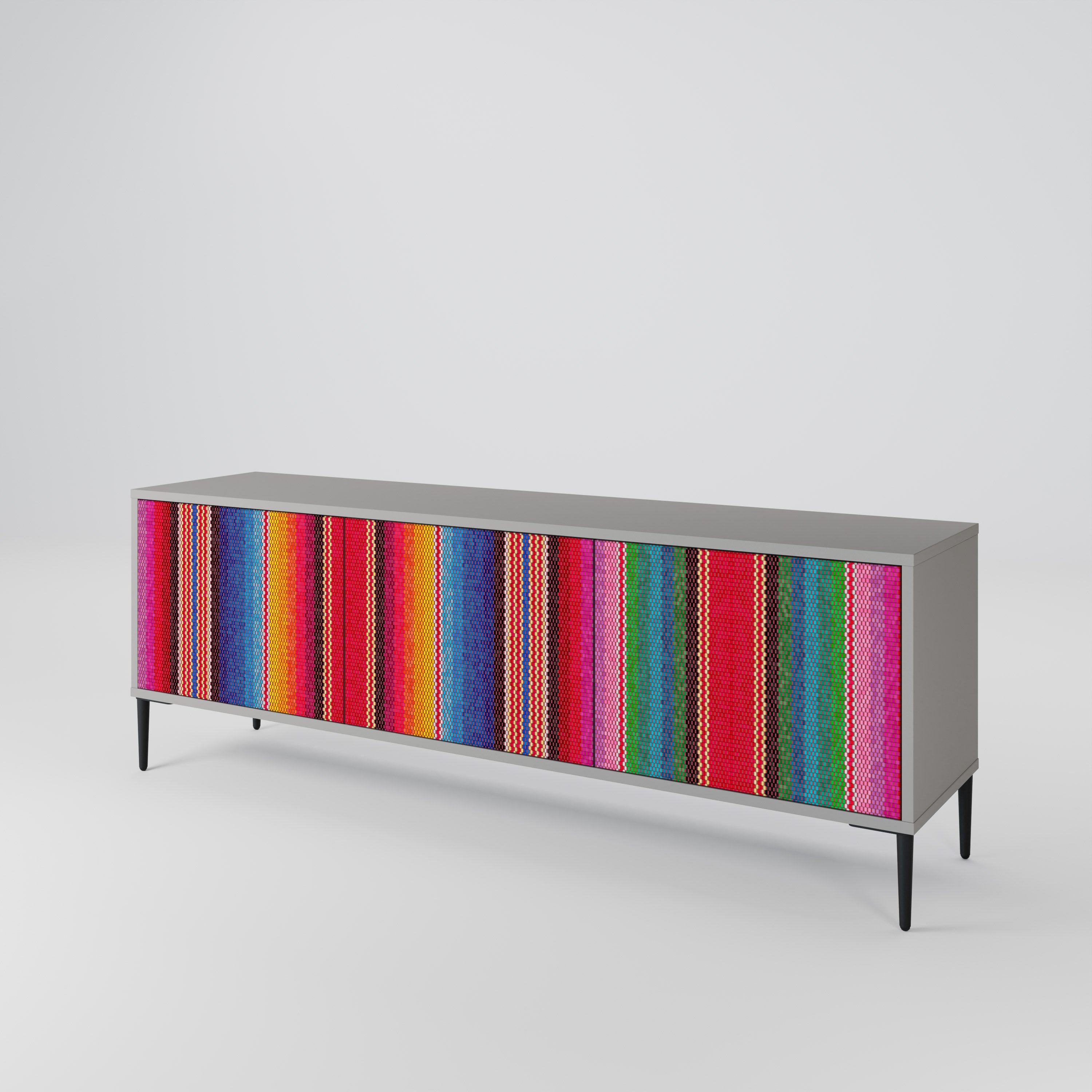 ETHNIC MEXICAN Mueble de TV de 3 Puertas