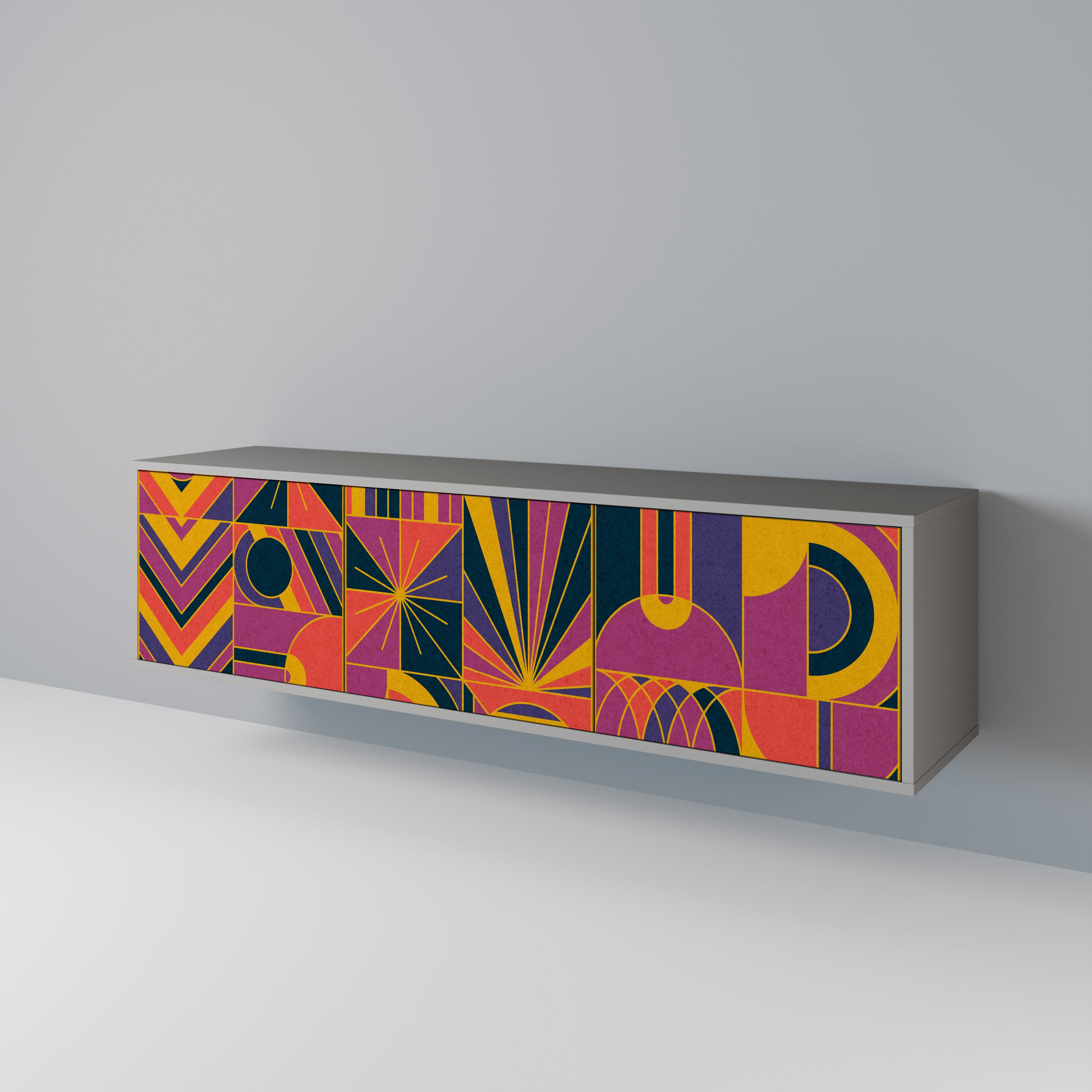 ELECTRIC PATTERNS Mueble de TV de 3 Puertas