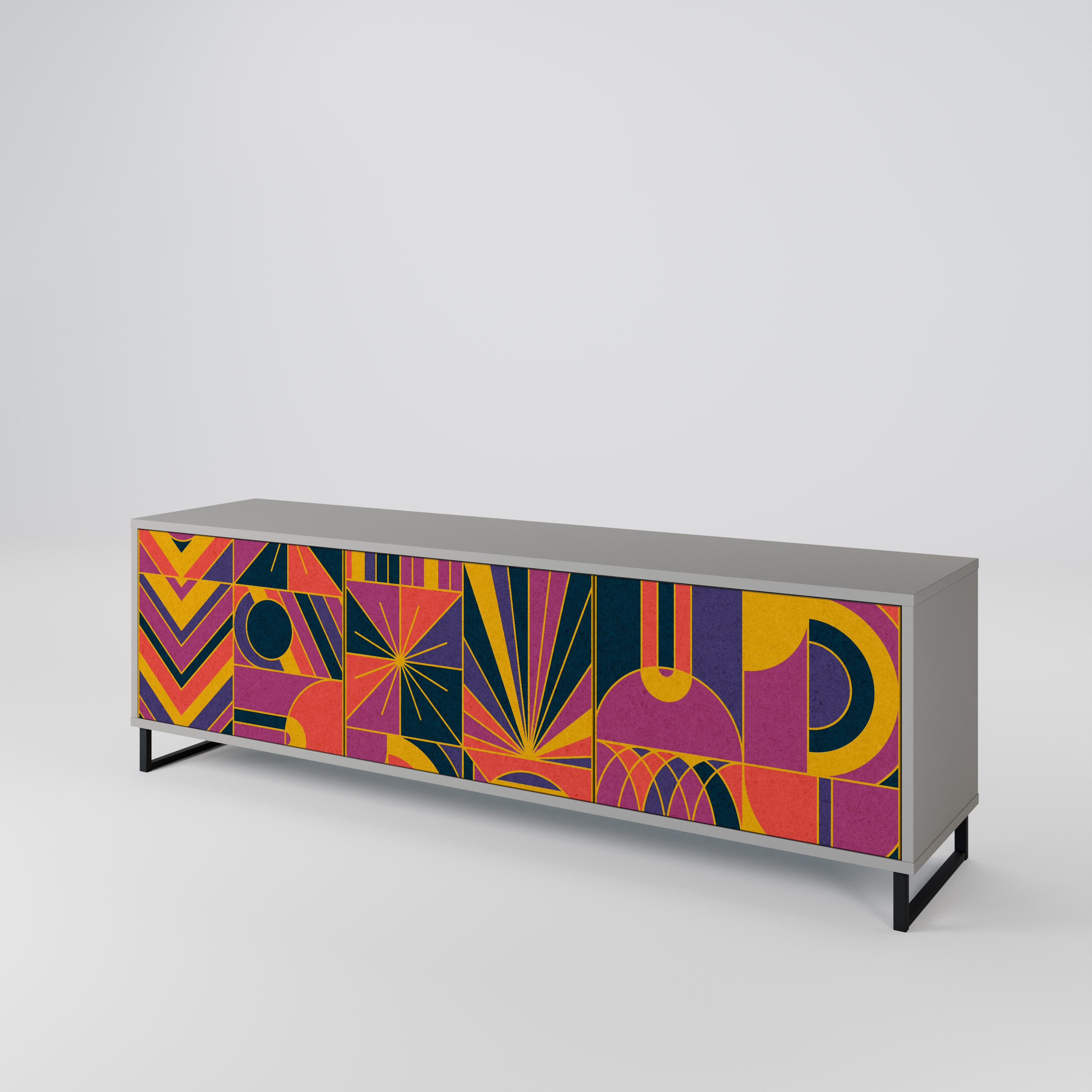 ELECTRIC PATTERNS Mueble de TV de 3 Puertas