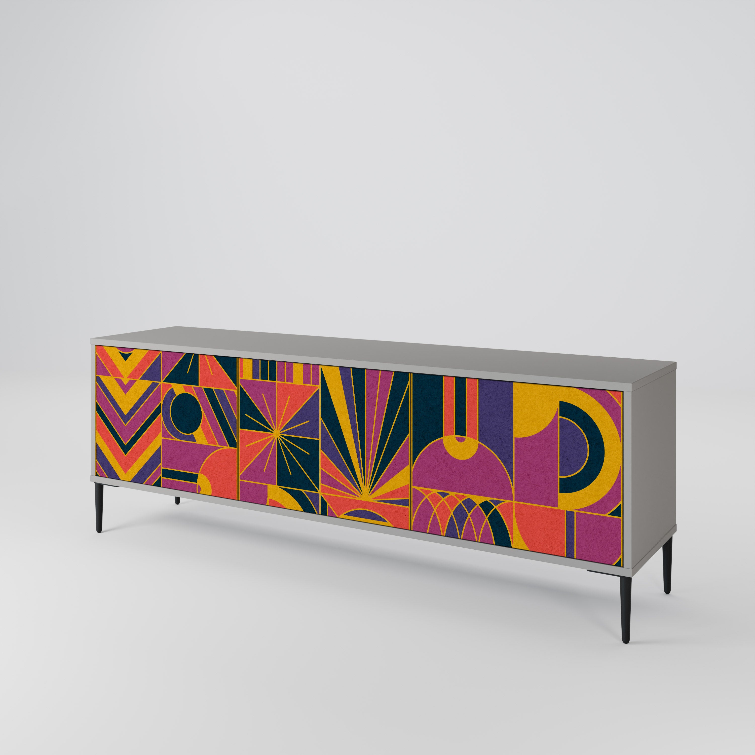 ELECTRIC PATTERNS Mueble de TV de 3 Puertas