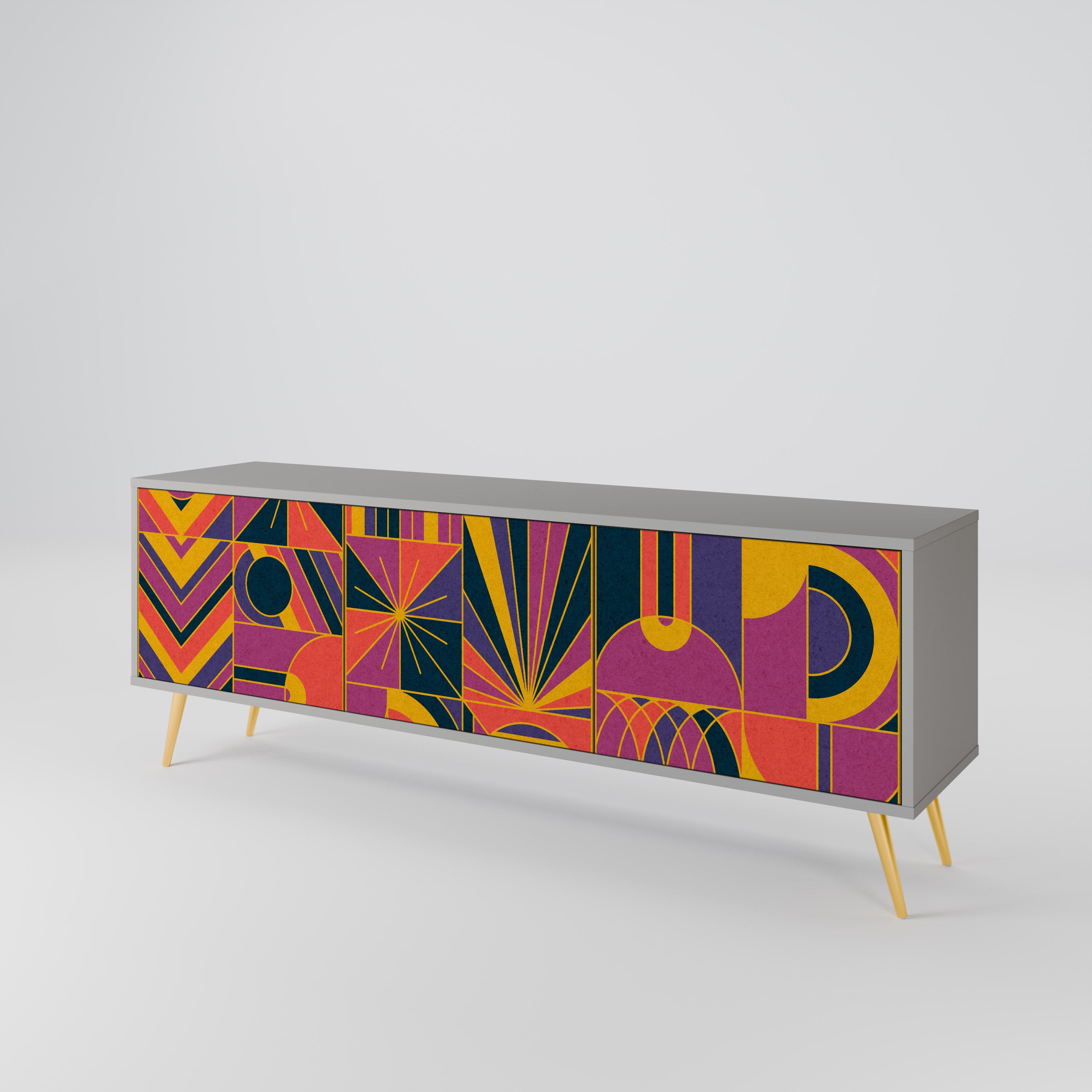 ELECTRIC PATTERNS Mueble de TV de 3 Puertas