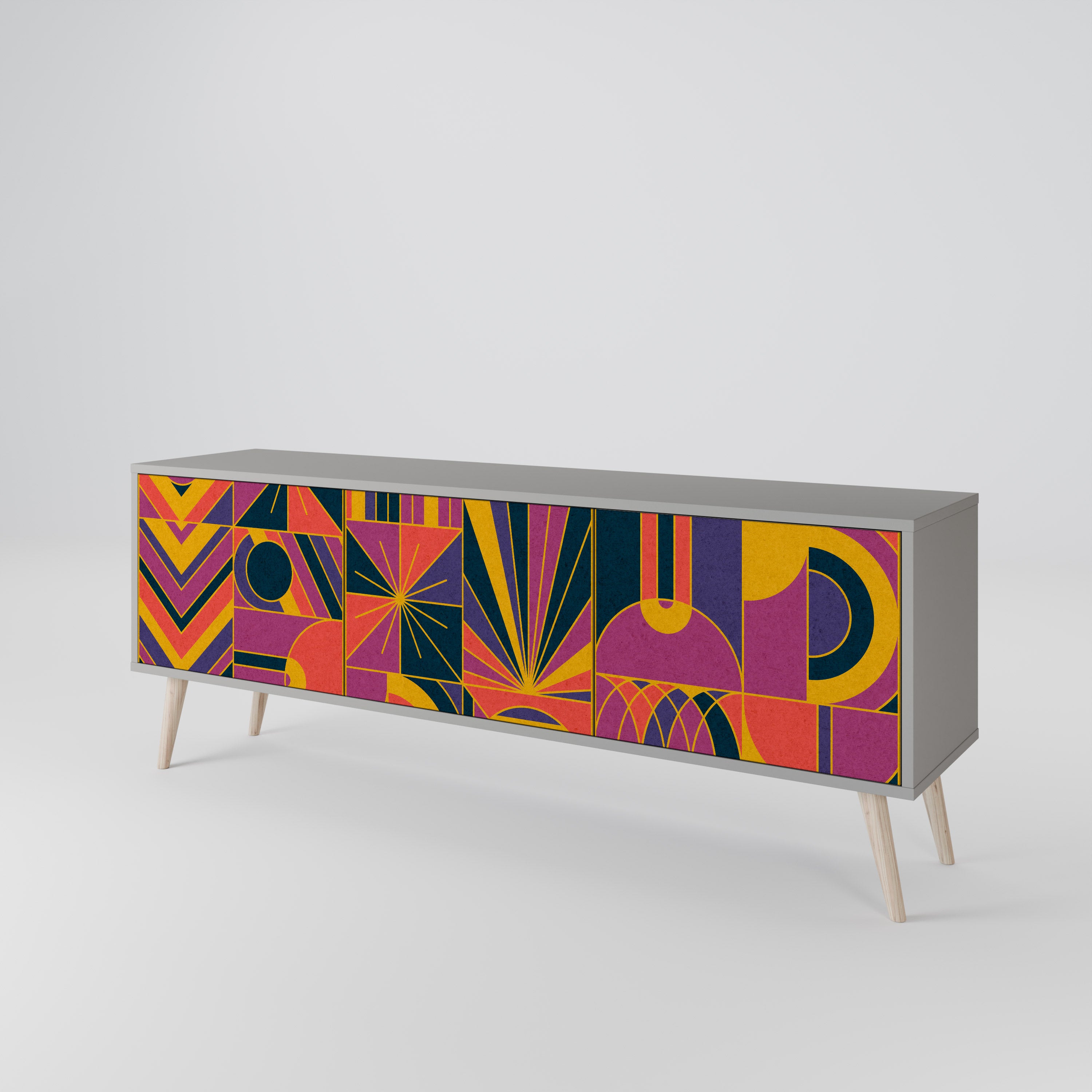 ELECTRIC PATTERNS Mueble de TV de 3 Puertas