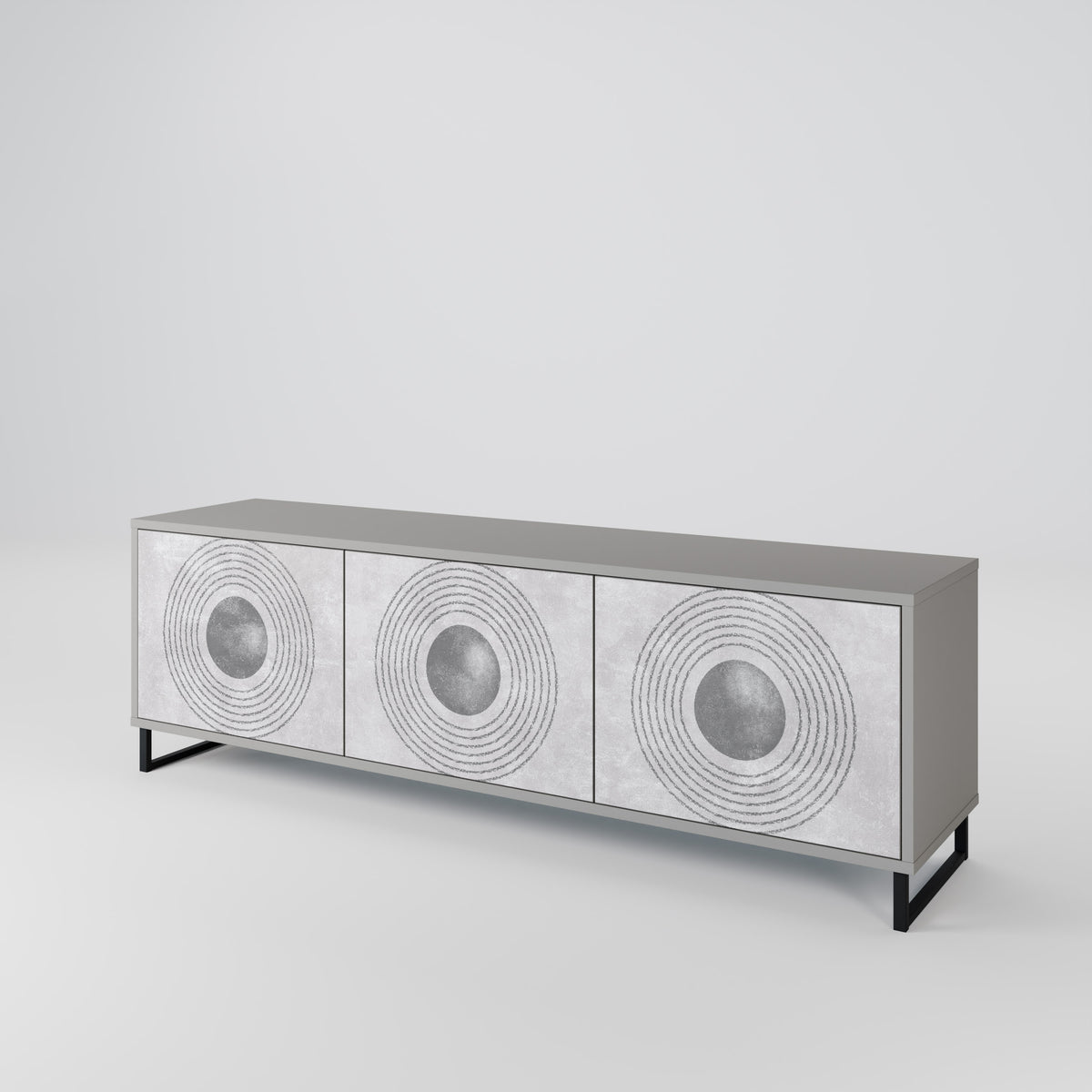 SOLID CIRCLES 3-türiges TV-Lowboard
