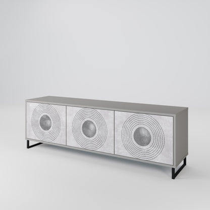 SOLID CIRCLES TV-bänk med 3 dörrar