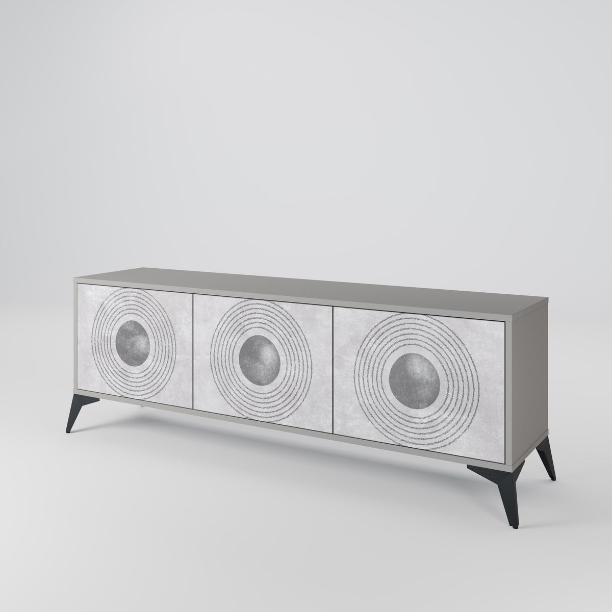 SOLID CIRCLES 3-türiges TV-Lowboard