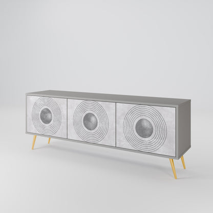 SOLID CIRCLES TV-bänk med 3 dörrar