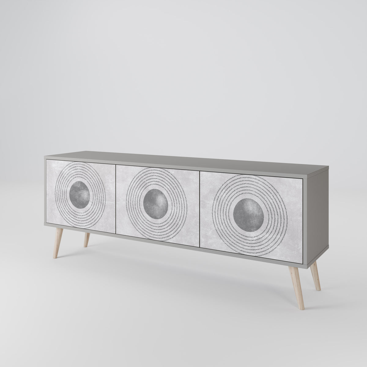 SOLID CIRCLES 3-türiges TV-Lowboard
