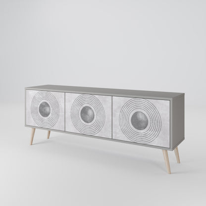 SOLID CIRCLES TV-bänk med 3 dörrar